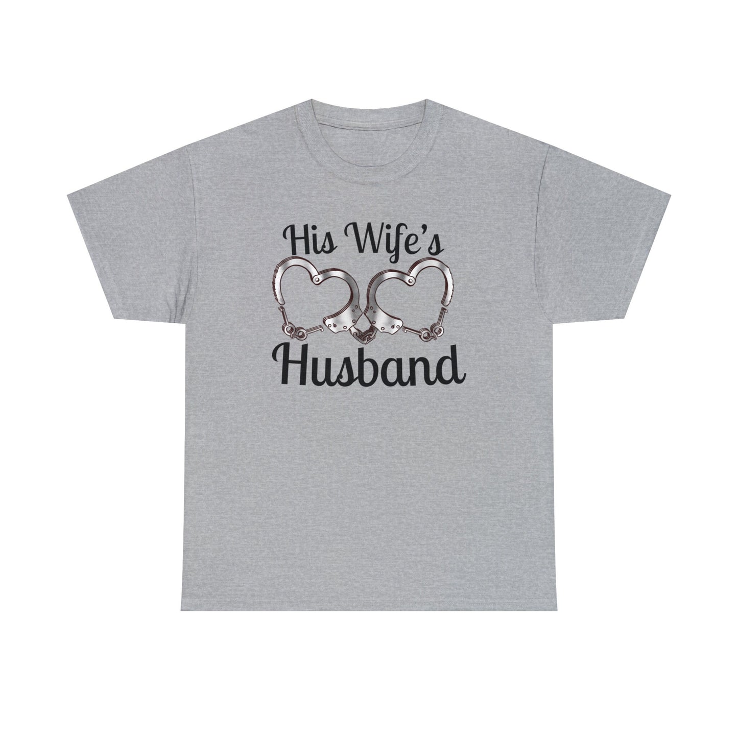 His wife&#39;s Husband Tshirt, Trendy Couple Matching Hubby T shirt for Husband Groom to be, wedding and anniversary holiday shirts for him bachelor eve stag do