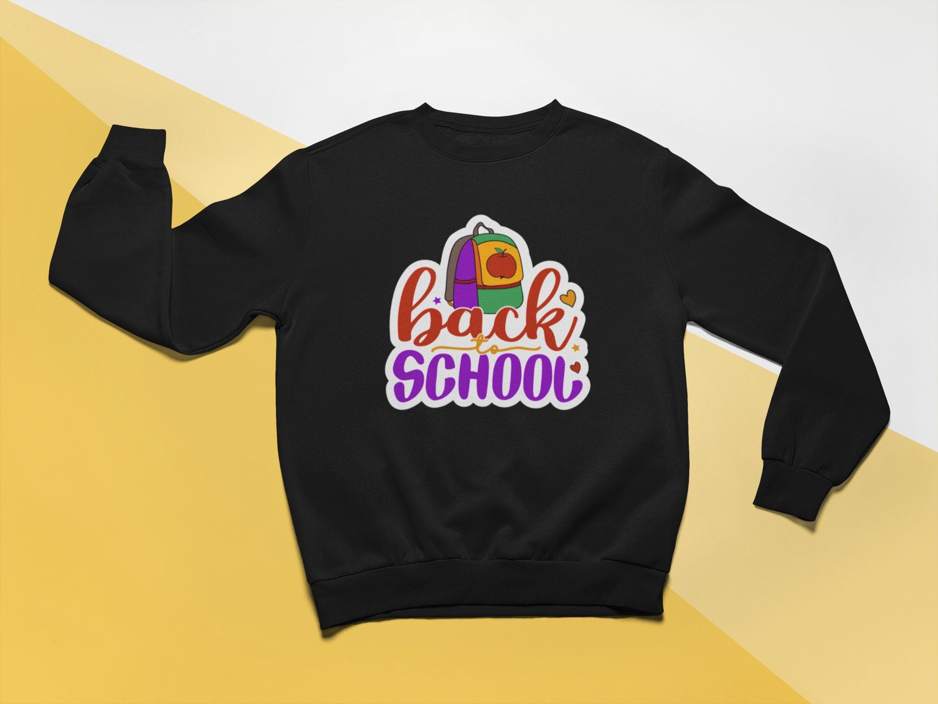 Back to school Black Sweatshirt Mockups