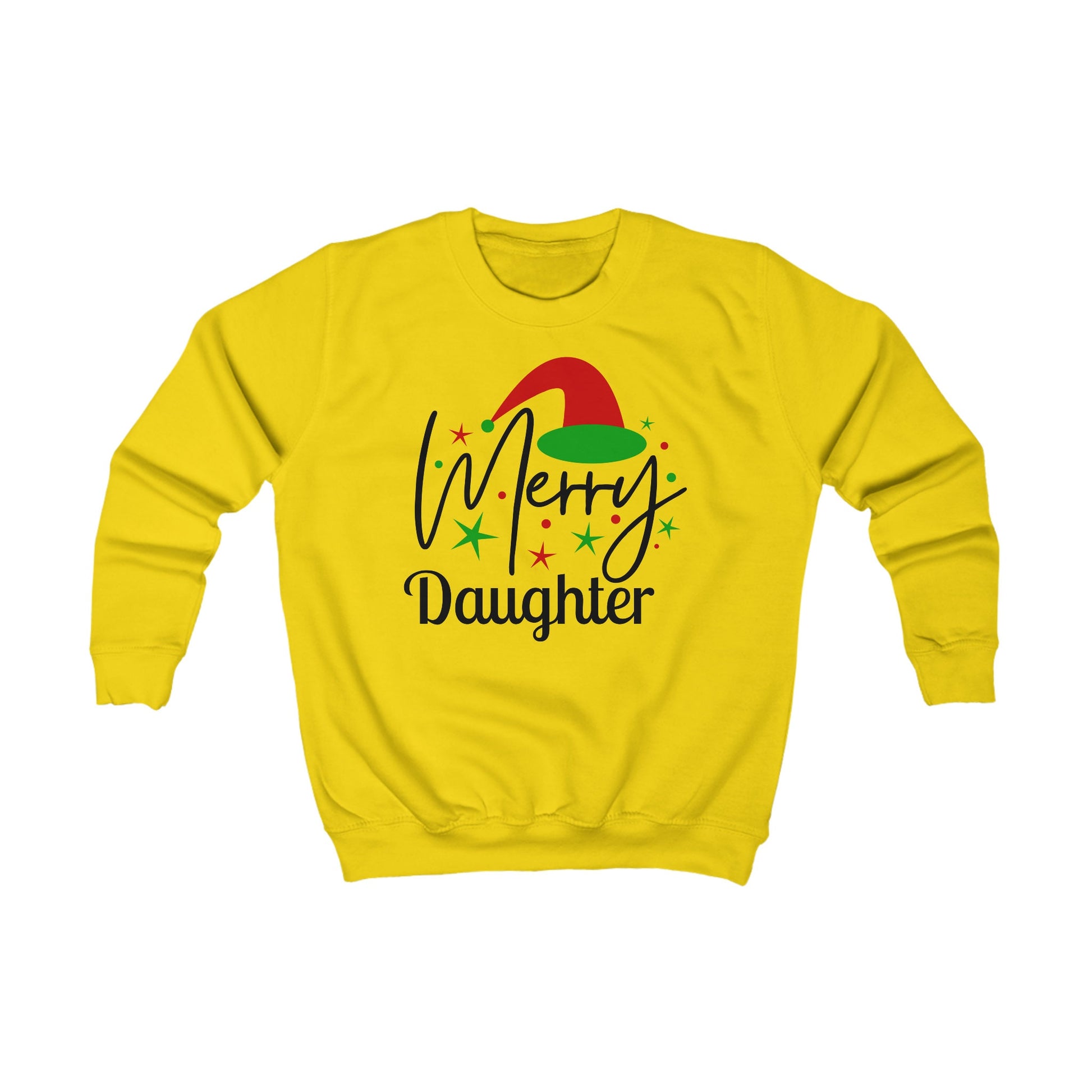 Personalised Christmas Jumper for Adults and Kids, For school Christmas Party, for family Christmas Party, Yellow Christmas Jumper