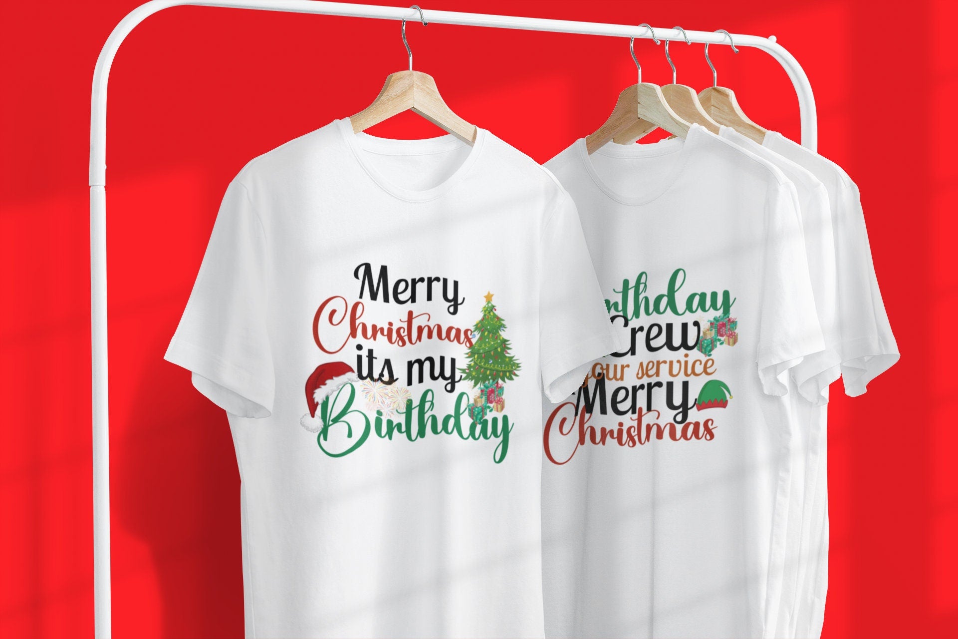 Christmas Birthday Shirts, White Christmas Shirt, Birthday gifts, for men, for women, for kids for adult, him, her, 25th december birthday gift, christmas gift, family matching outfit