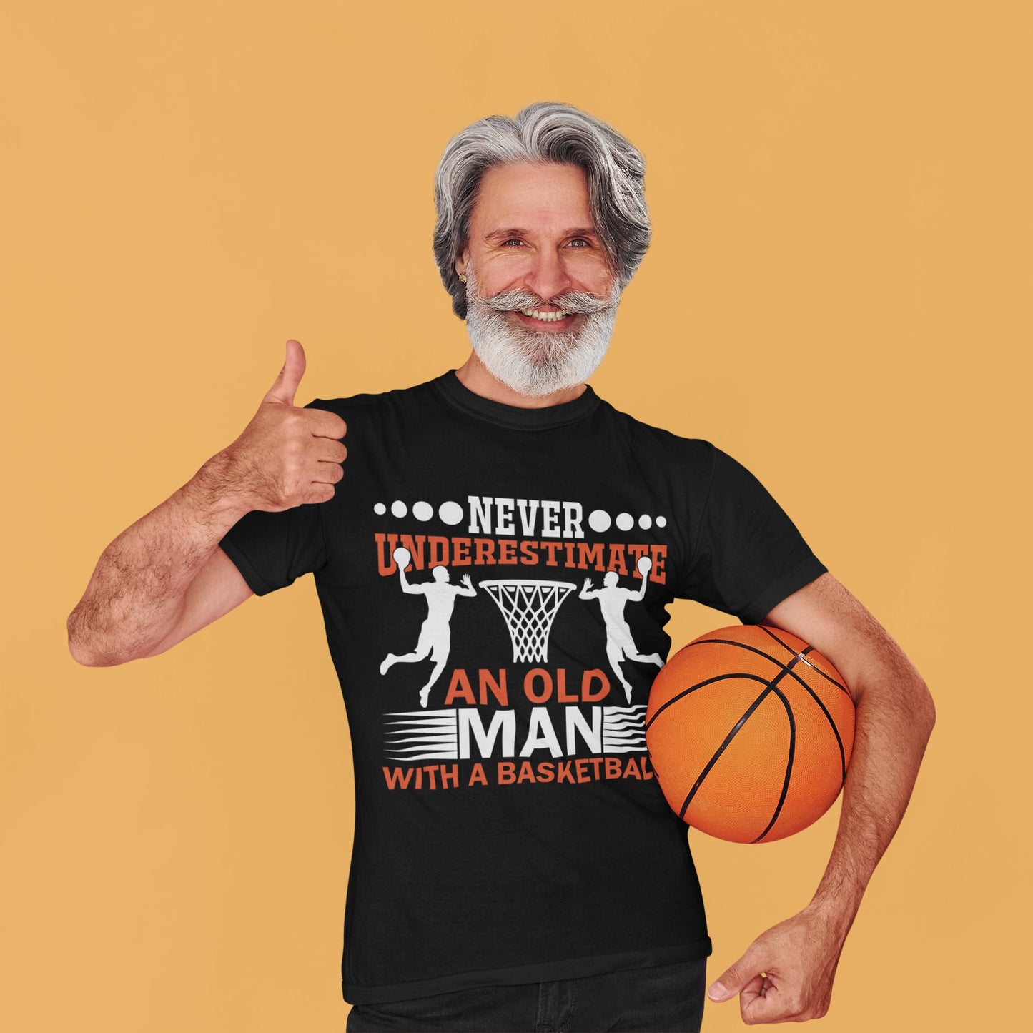 Biker man Old man tshirt, Funny oldman Jokes, Basket ball lover basketball tshirt for men for husband. Crewneck black tshirt for men