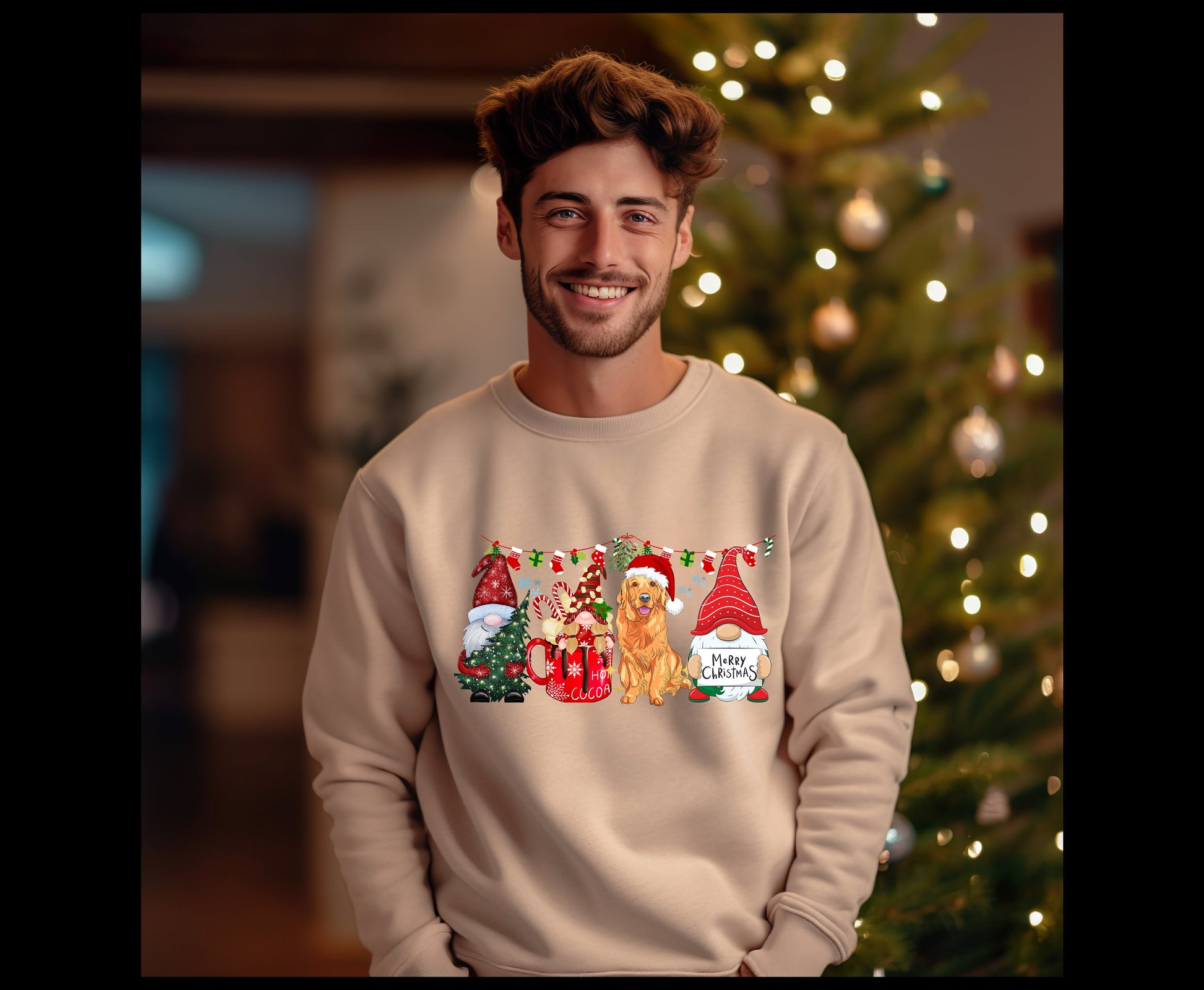 Golden retriever crewneck christmas sweatshirt for dog owners and dog lover, christmas shirt christmas Jumper, christmas sweater for women for men