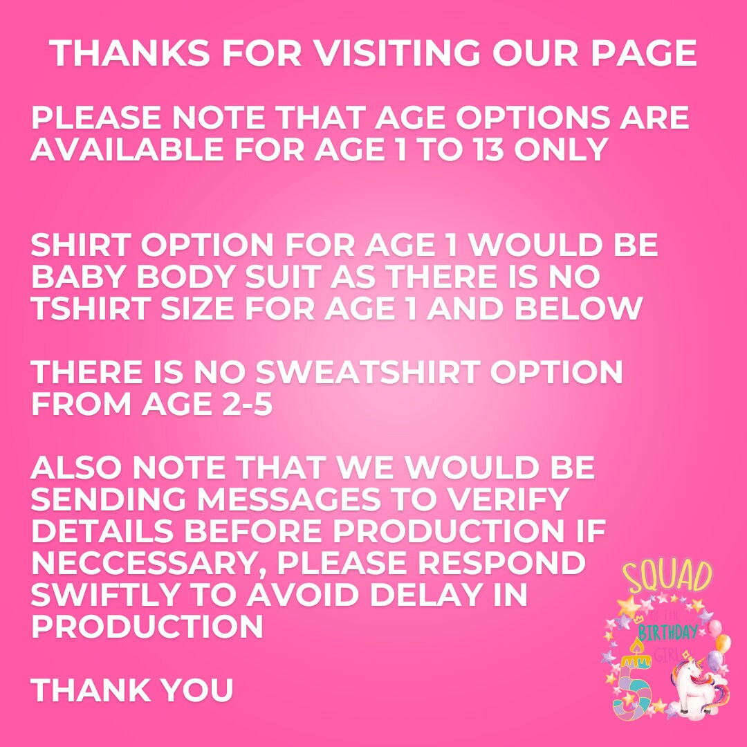 Personalised Colourful Birthday Shirts for Family Unicorn Birthday girl Sweatshirt Matching Family T-shirt Matching Tees for Birthday Party