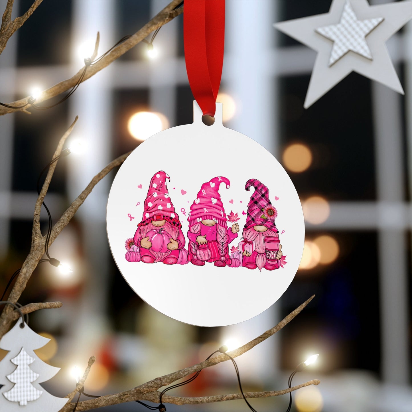 Christmas ornament gifts for women with breast cancer, cancer awareness gift, oncology nurse gifts, oncology doctor gifts, gifts for friends with cancer, cancer charity gifts