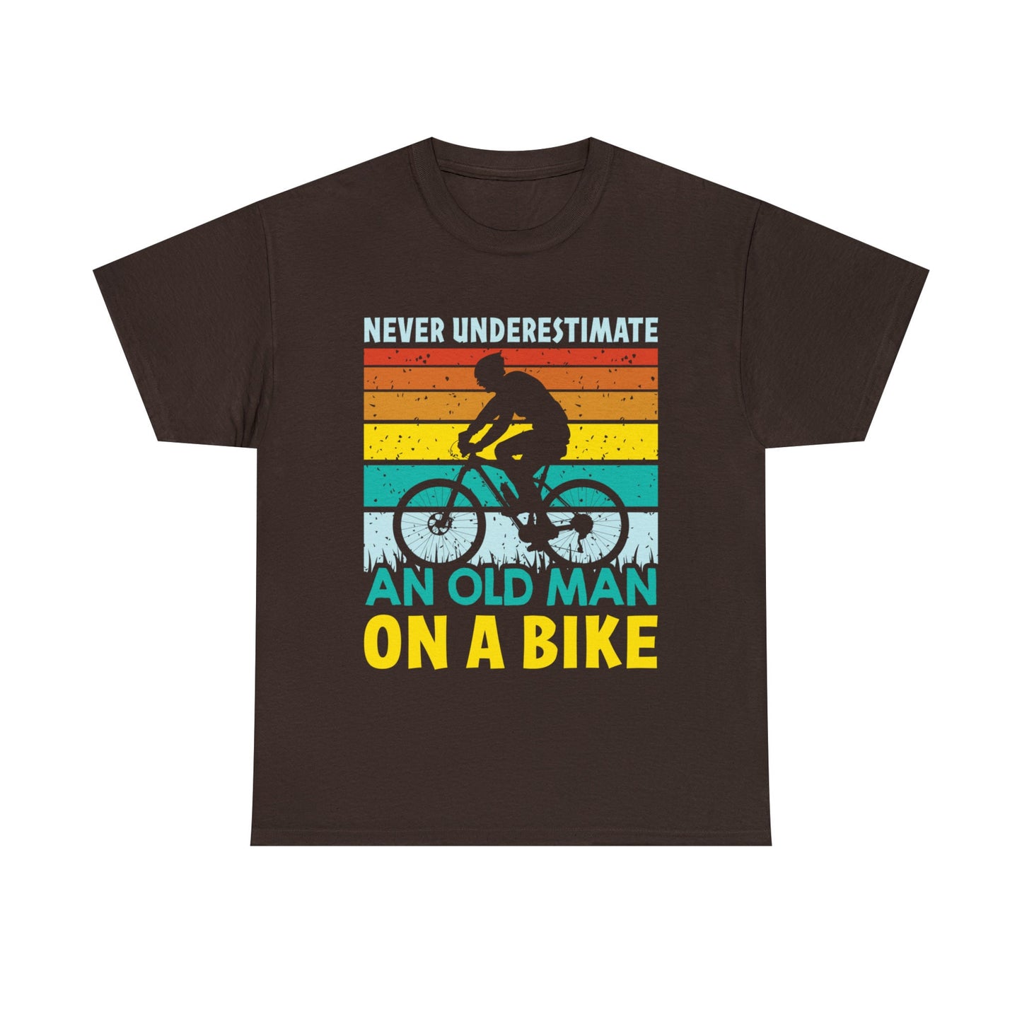 Never underestimate an old man on a bike, Funny Vintage old man biker tshirt, classic christmas birthday gift idea for him biker dad husband