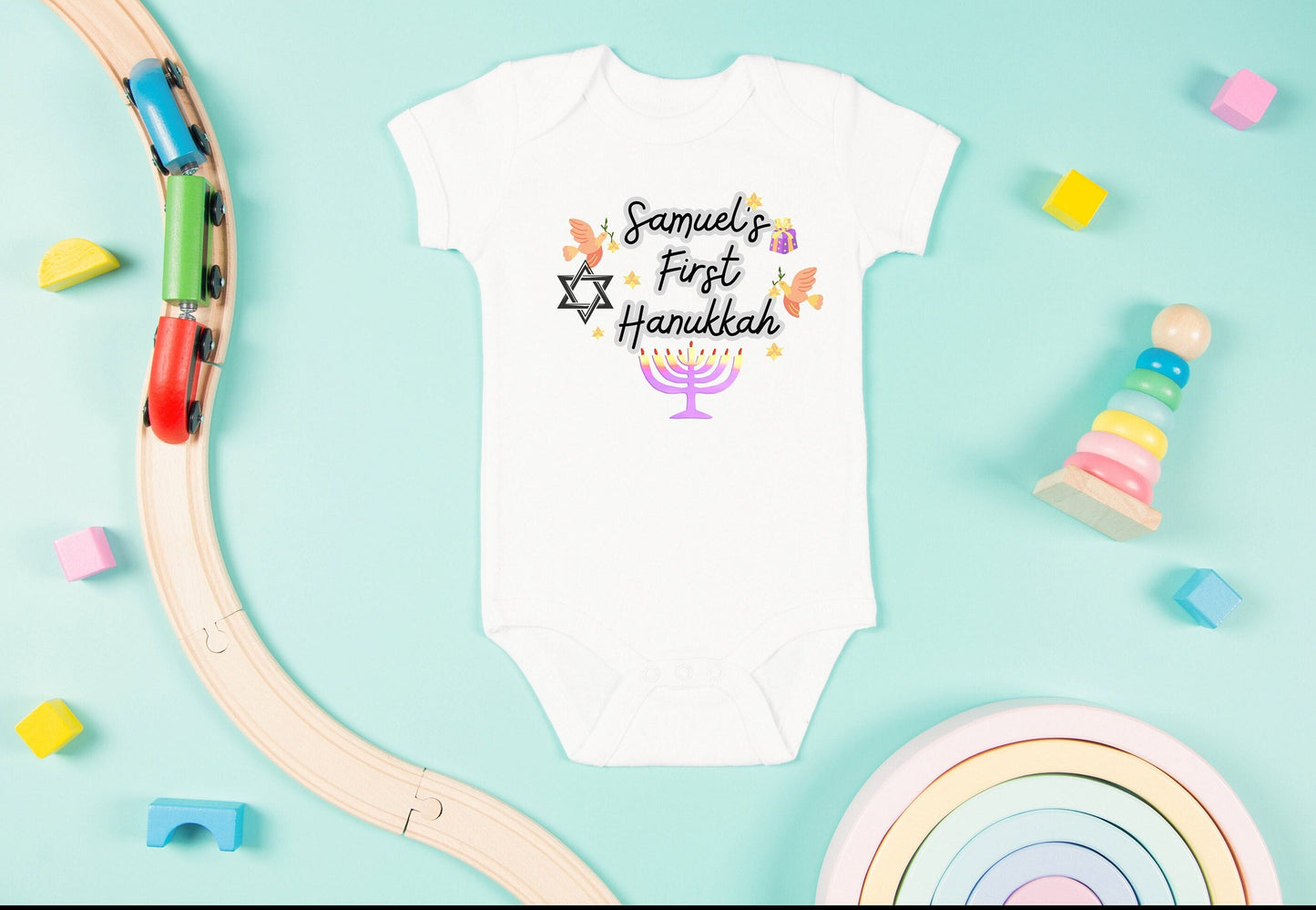 Personalised Baby onesie for hanukkah