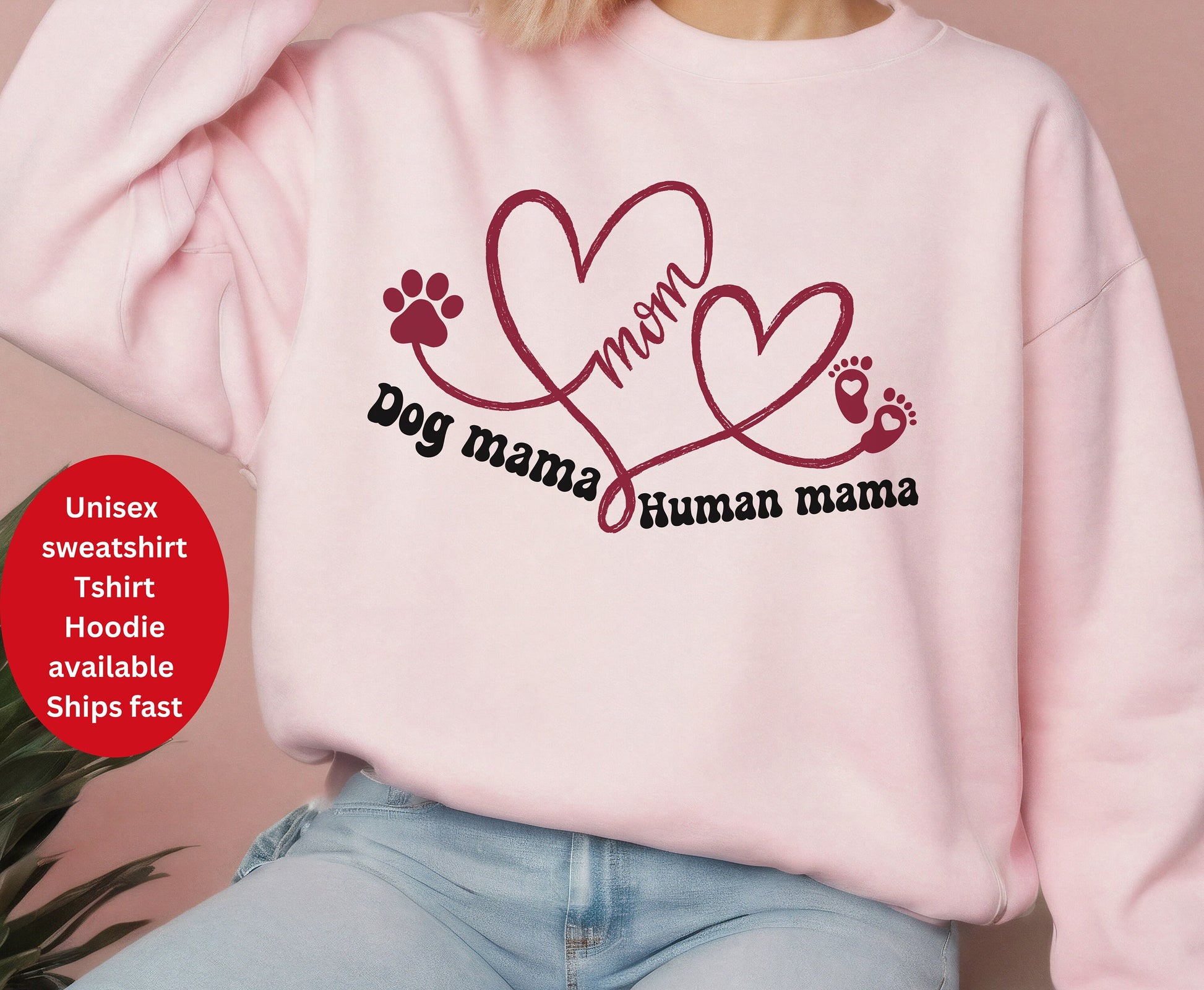 Dog mama human mama, mom sweatshirt tshirt hoodie for mom crewneck fall sweatshirt winter hoodie for dog mm boy girl mom gifts, mother&#39;s day gifts for her