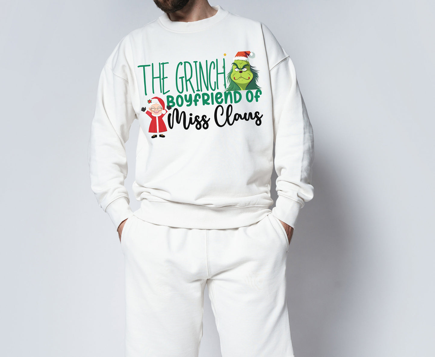 Funny christmas shirt mrs clause married to grinch unisex sweatshirt for him her wife husband. Unisex Grinch Sweatshirt gifts for couple matching couple outfit, Bride and groom Christmas shirt