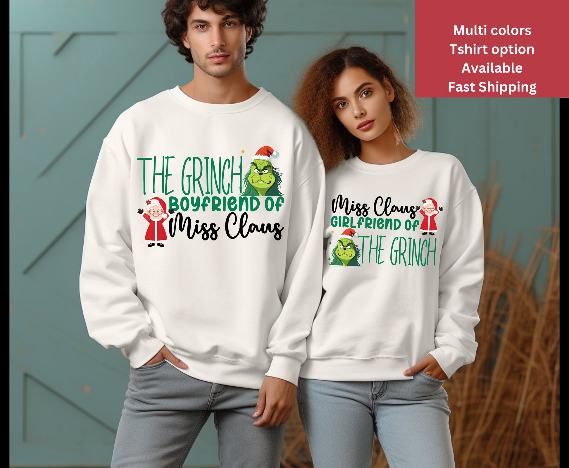 Funny christmas shirt mrs clause married to grinch unisex sweatshirt for him her wife husband. Unisex Grinch Sweatshirt gifts for couple matching couple outfit, Bride and groom Christmas shirt