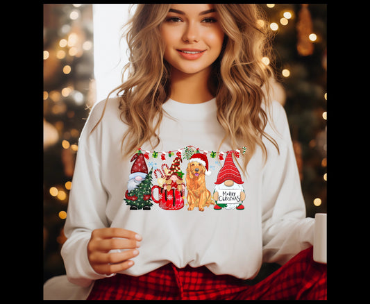 Golden retriever crewneck christmas sweatshirt for dog owners and dog lover, christmas shirt christmas Jumper, christmas sweater for women for men