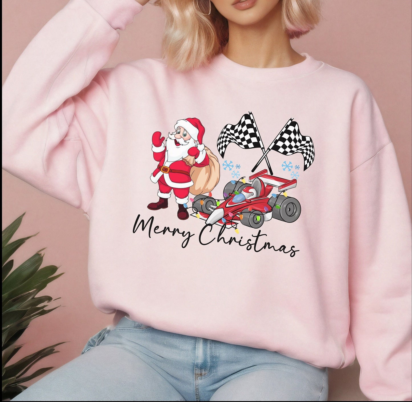 Merry Christmas Tshirt Hoodie for men for women sweatshirt for men for women Cart Racing sweater Jumper for him her