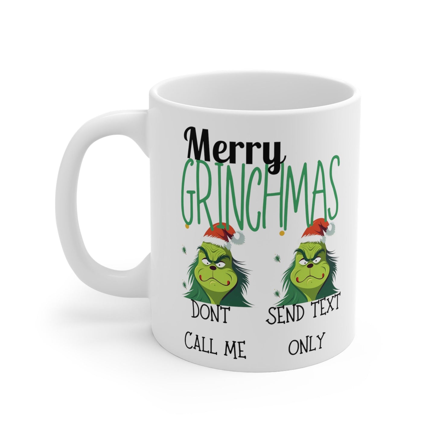 Funny Merry Grinchmas Mug gifts for wife husband dad mom, Retro Grinch Face Personal Christmas text-only Sassy xmas mugs gift for men women