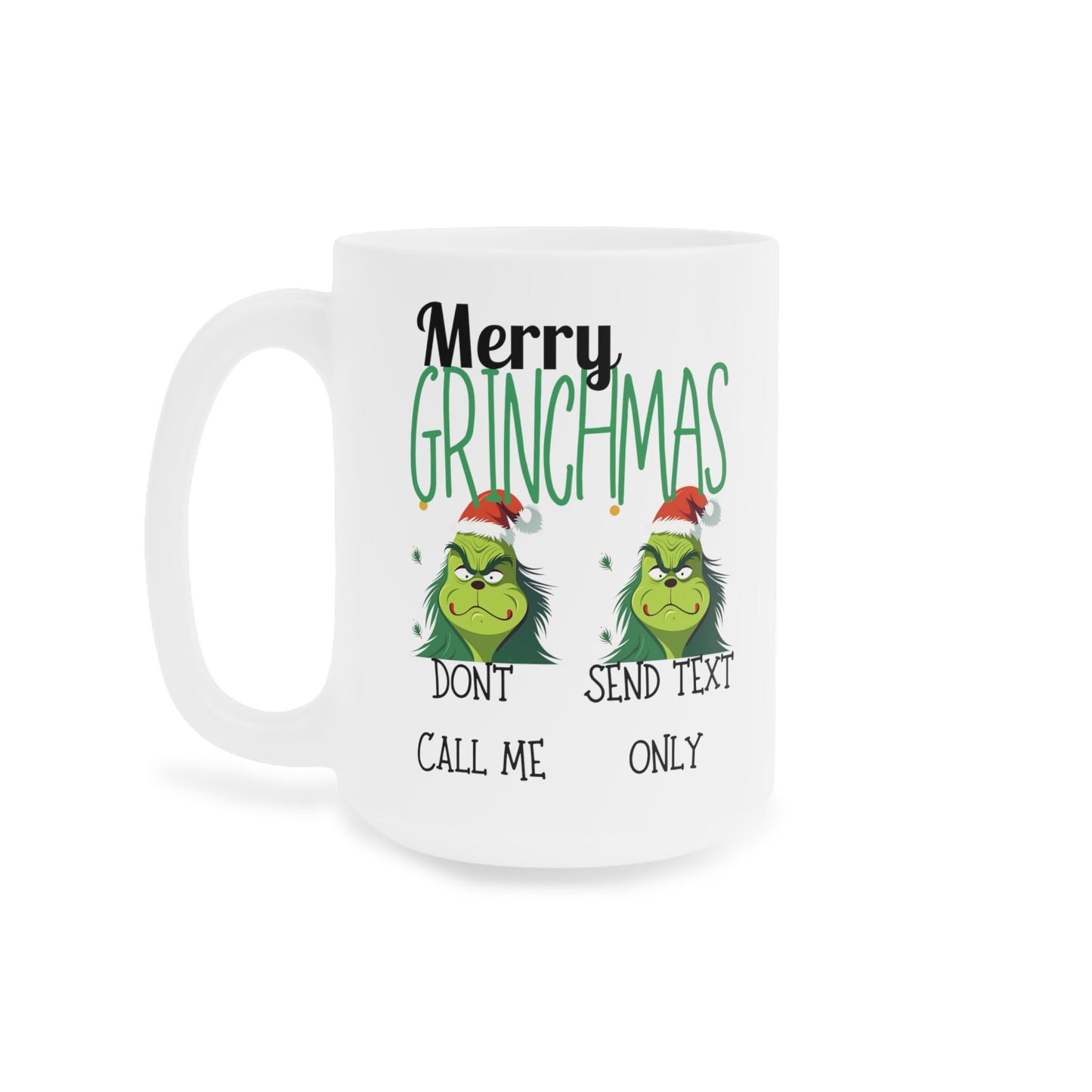 Funny Merry Grinchmas Mug gifts for wife husband dad mom, Retro Grinch Face Personal Christmas text-only Sassy xmas mugs gift for men women