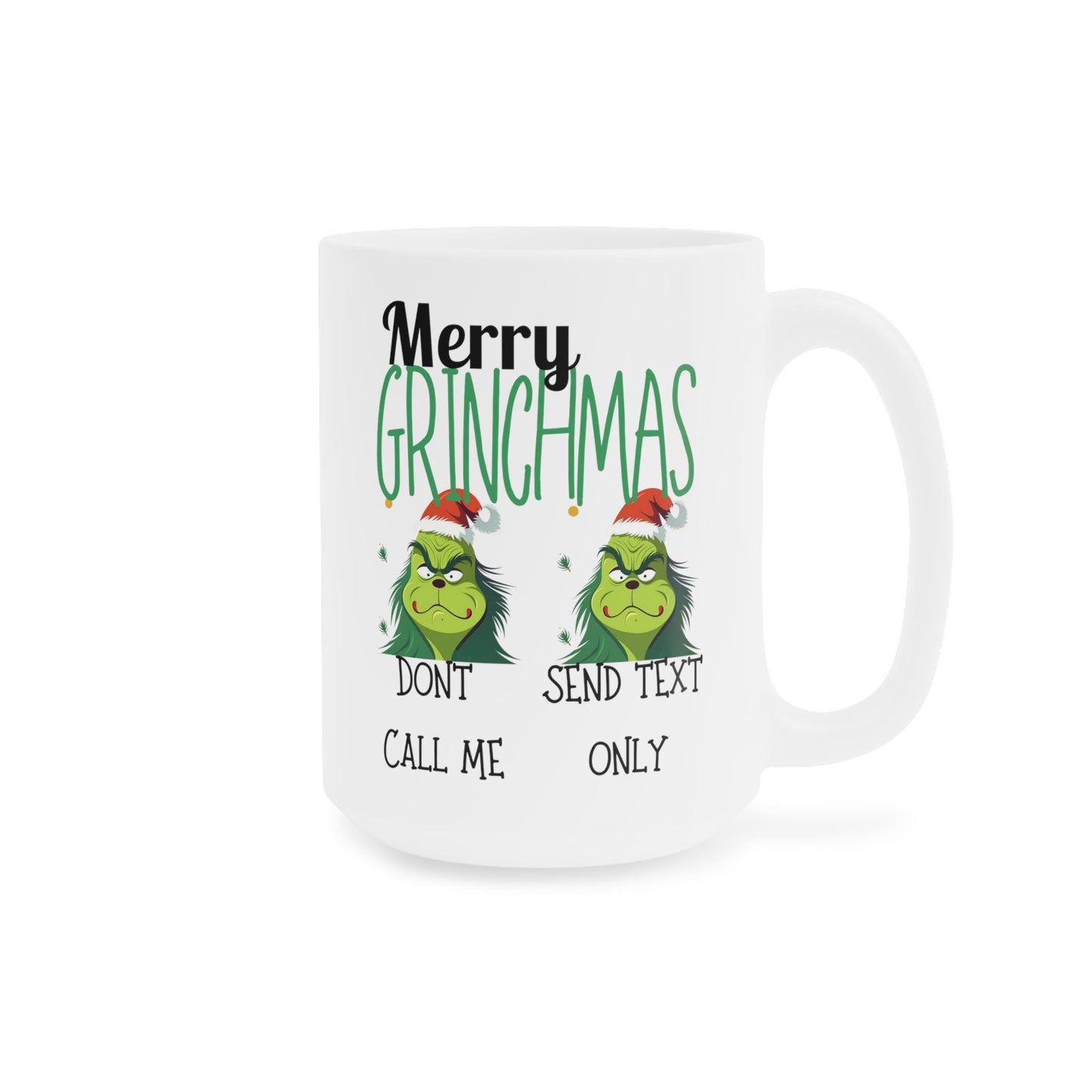 Funny Merry Grinchmas Mug gifts for wife husband dad mom, Retro Grinch Face Personal Christmas text-only Sassy xmas mugs gift for men women