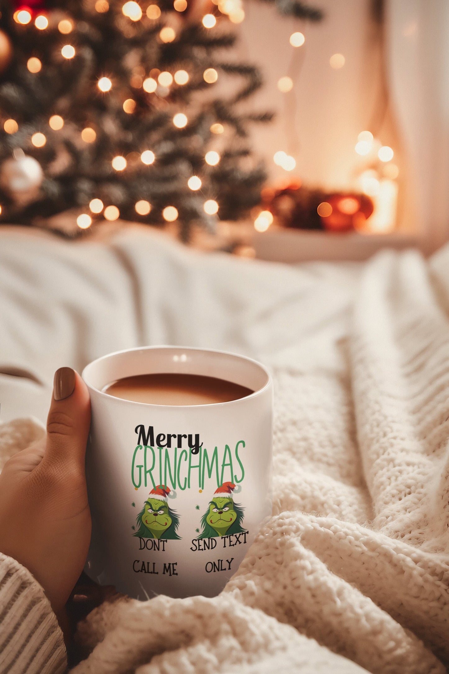 Funny Merry Grinchmas Mug gifts for wife husband dad mom, Retro Grinch Face Personal Christmas text-only Sassy xmas mugs gift for men women