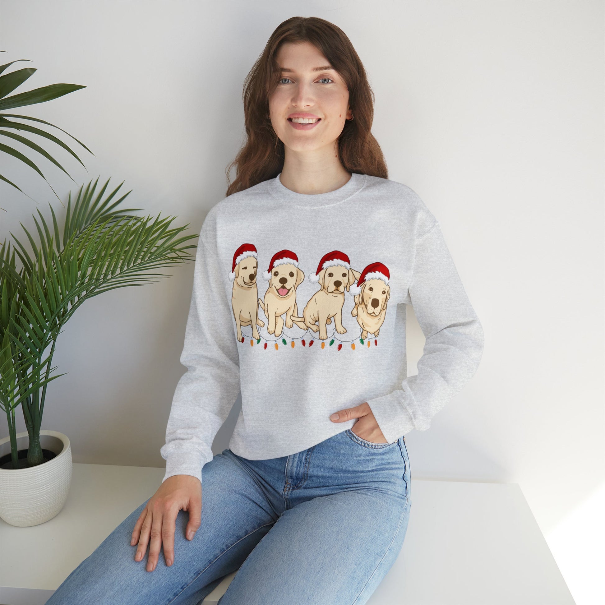 Cute dogmas labrador retriever christmas tree top shirts, gifts for dog owners, dog mom, dog dad, dog mama, dog mum, dog dad gifts, gifts for dog owners, animal lover gifts, winter crewneck sweatshirt sweater jumper for men for women xmas sweatshirt