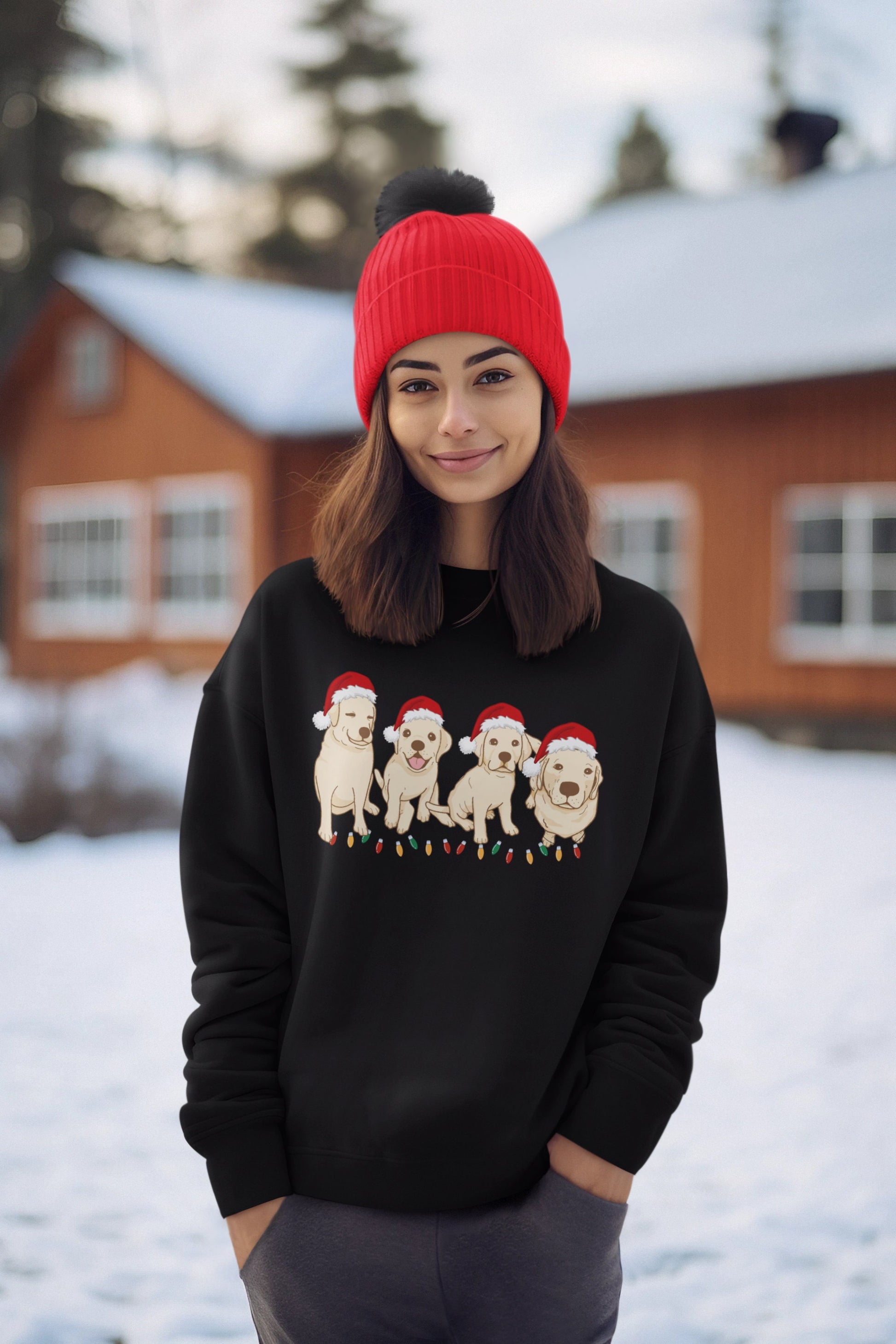 Cute dogmas labrador retriever christmas tree top shirts, gifts for dog owners, dog mom, dog dad, dog mama, dog mum, dog dad gifts, gifts for dog owners, animal lover gifts, winter crewneck sweatshirt sweater jumper for men for women xmas sweatshirt