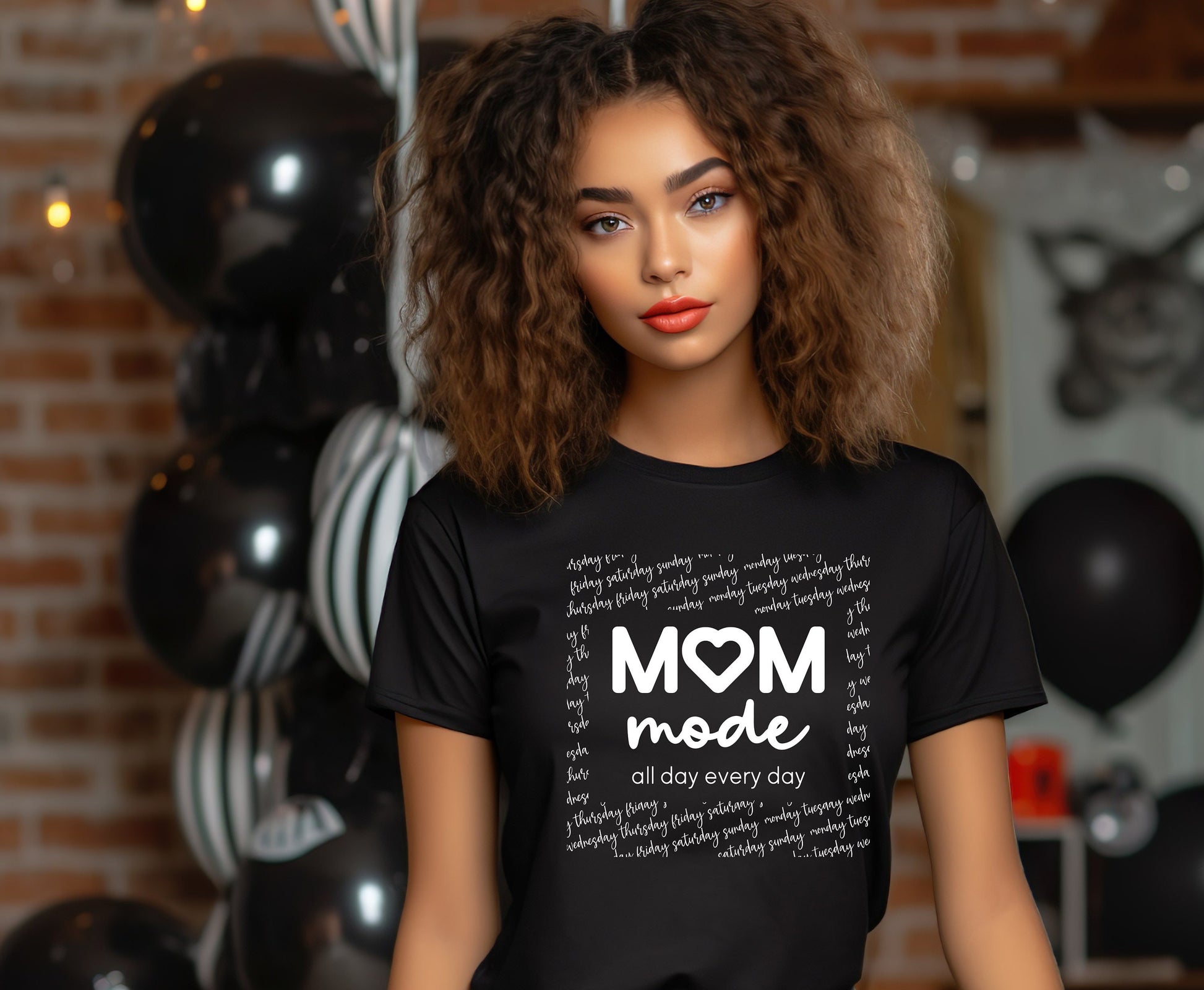 Mom mode mom vibes shirts mom gift for her, mom mode all day everyday mom gift for her, winter crewneck tshirt sweater sweatshirt gift for moms day of the week, mother&#39;s day gift