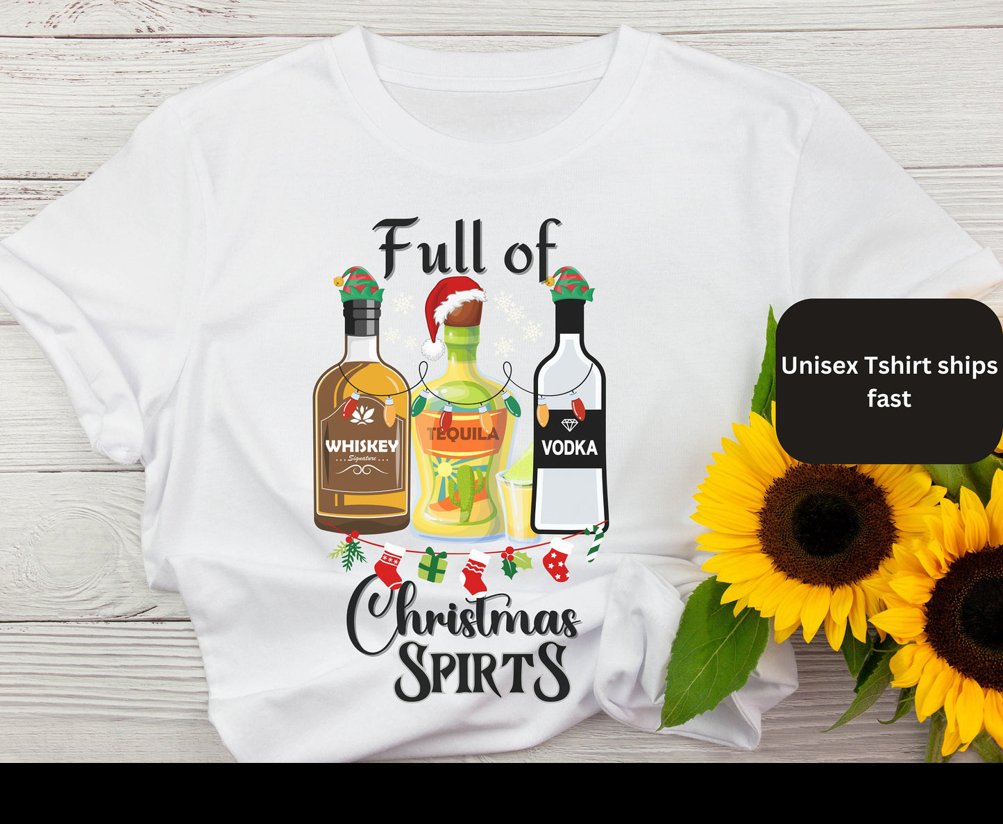 Christmas and Drinking Themed Sweatshirt - Xmas Gift Party Hoodie Spirit Tee