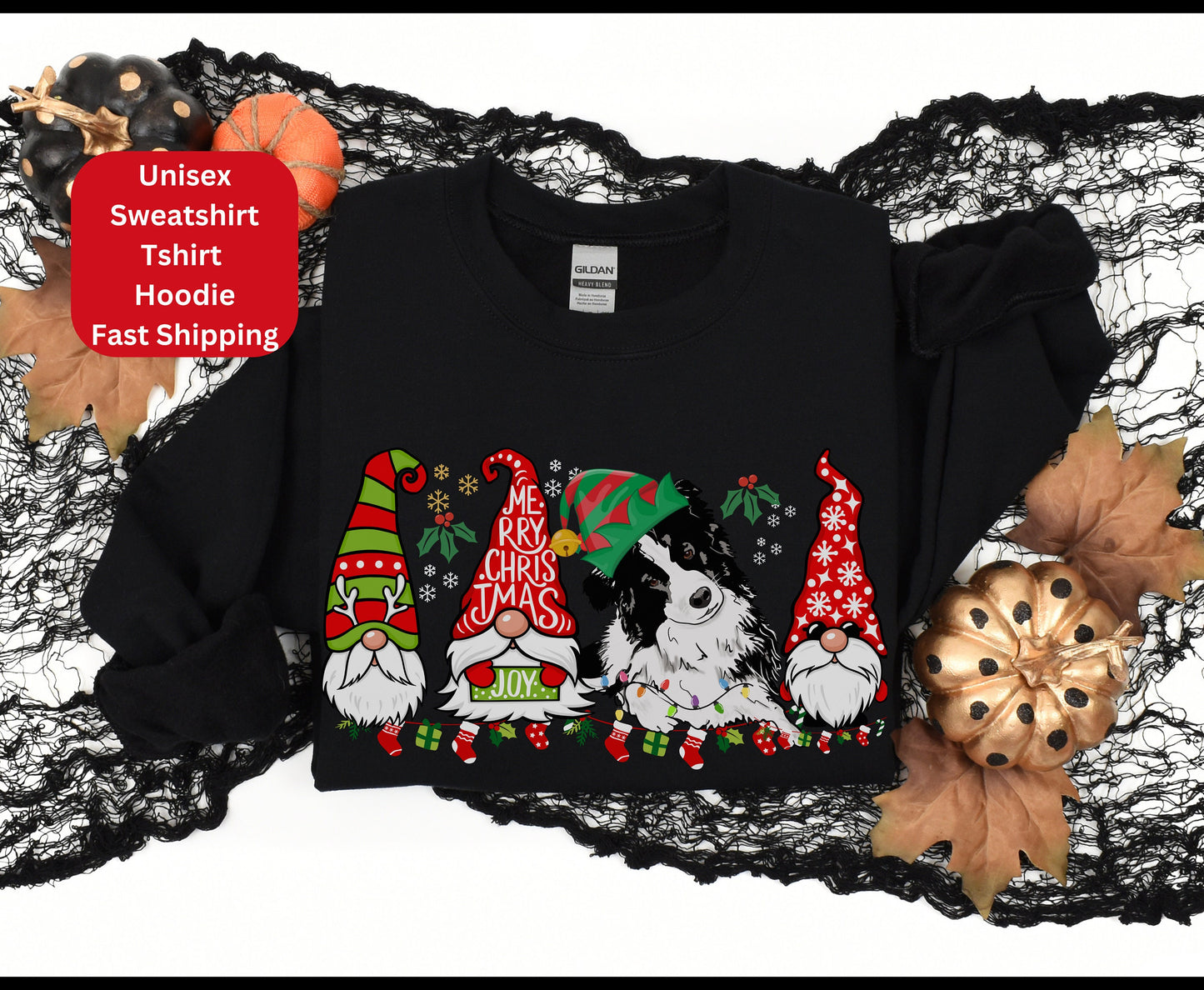 Colorful christmas top for dog owner, dog lover dog mom dog dad shirts gifts for xmas winter crewneck for men for women