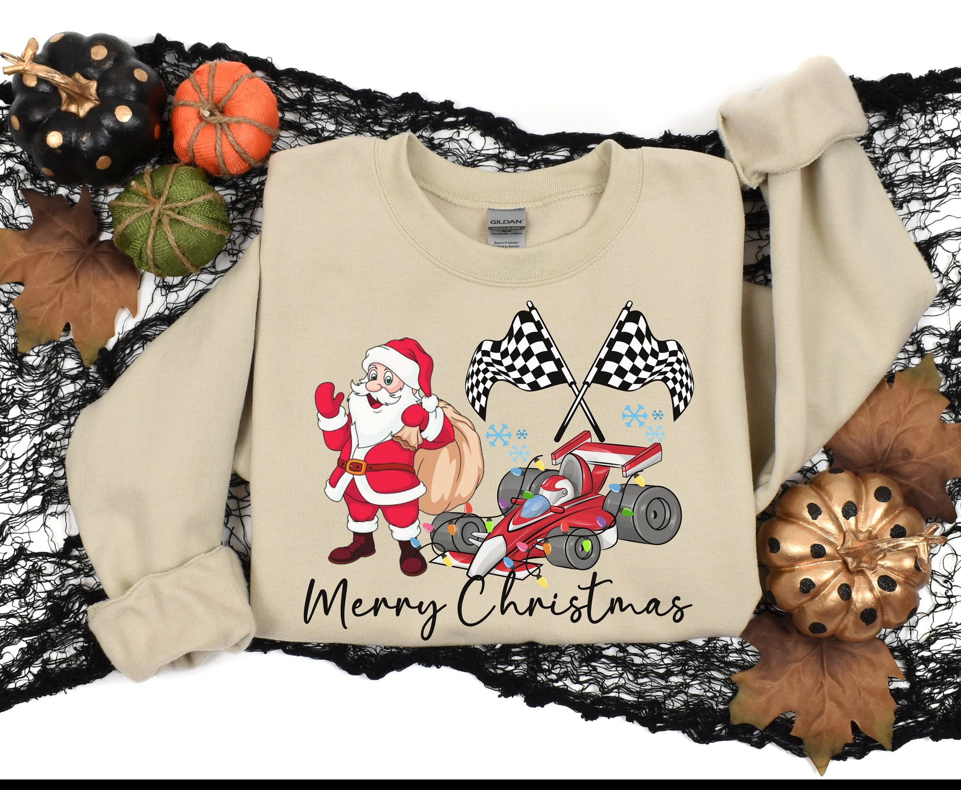 Merry Christmas Tshirt Hoodie for men for women sweatshirt for men for women Cart Racing sweater Jumper for him her