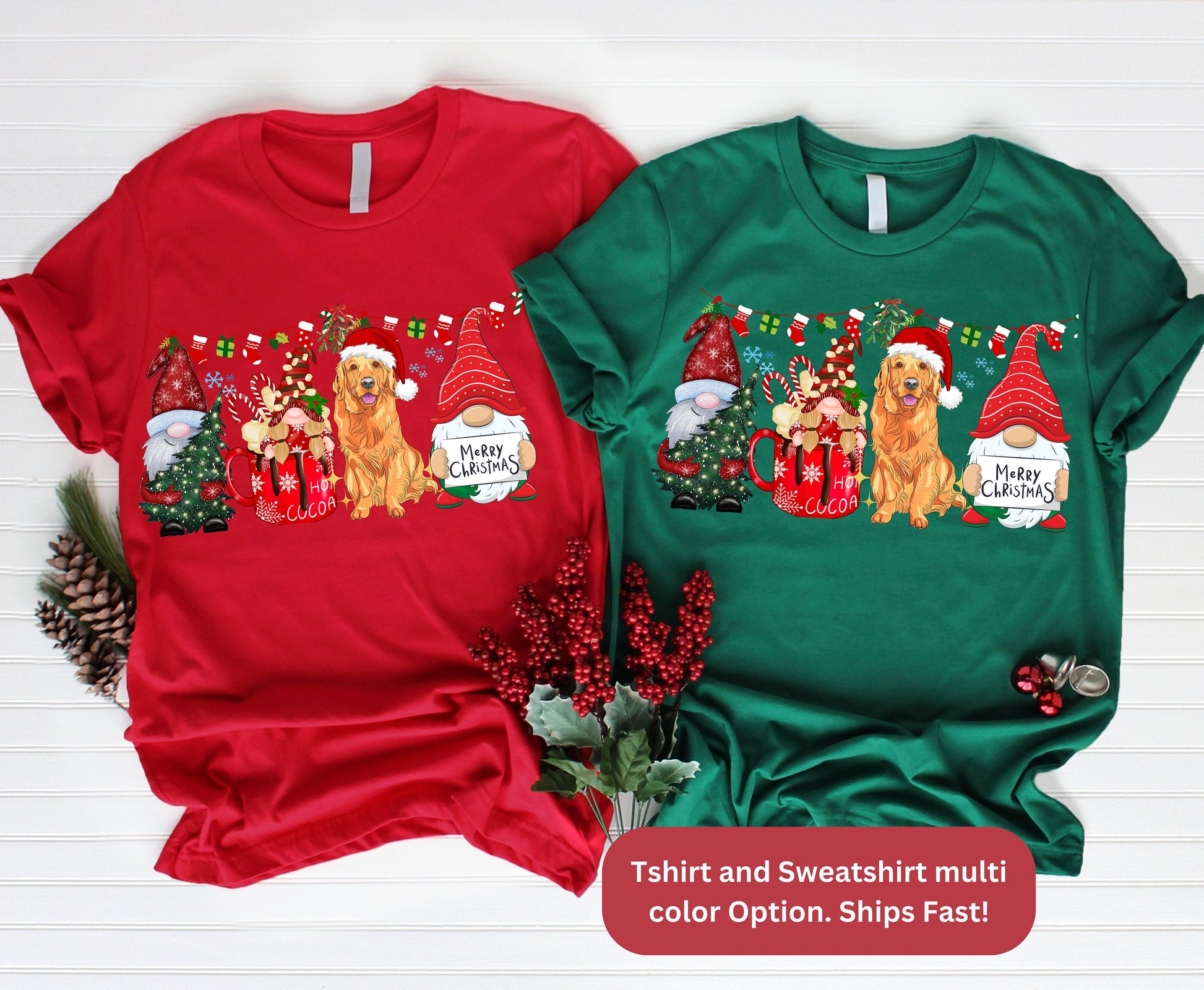 Golden retriever crewneck christmas sweatshirt for dog owners and dog lover, christmas shirt christmas Jumper, christmas sweater for women for men