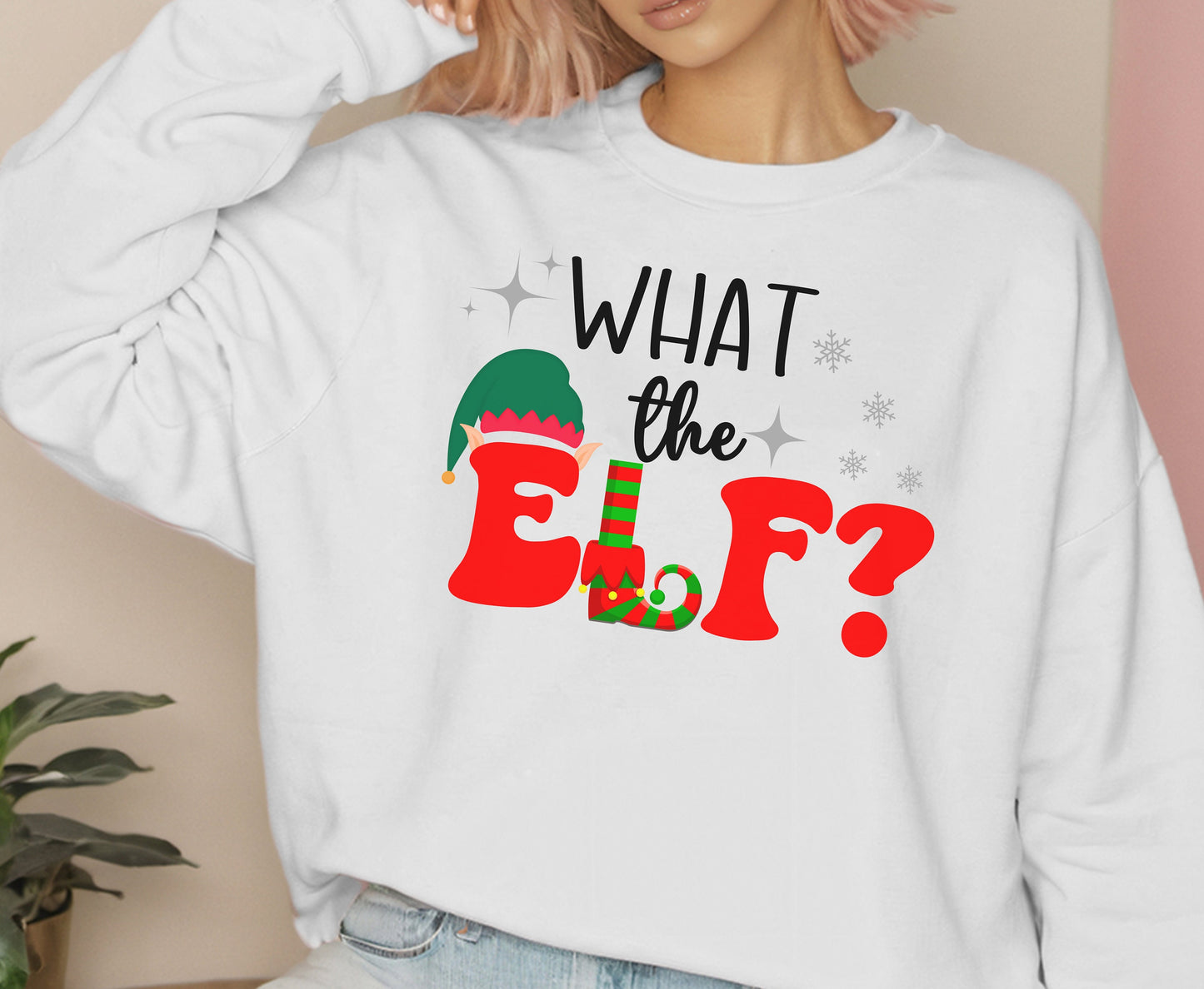 What the elf unisex black christmas sweatshirt tshirt for men for women him her gifts for xmas