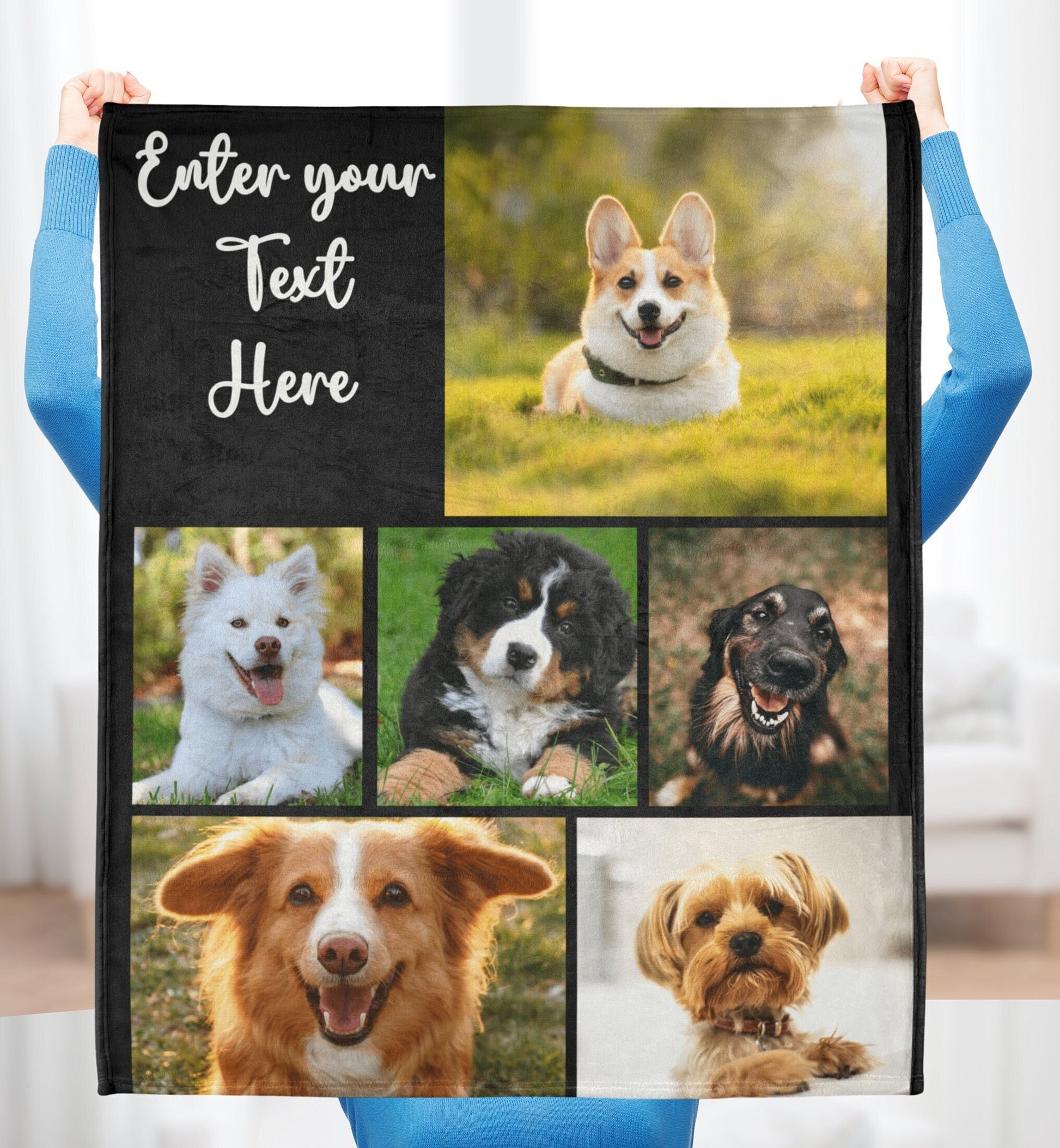 Personalised custom made minky blanket birthday christmas anniversary winter gifts for wife mom pets snuggle blanket gift for mom dad