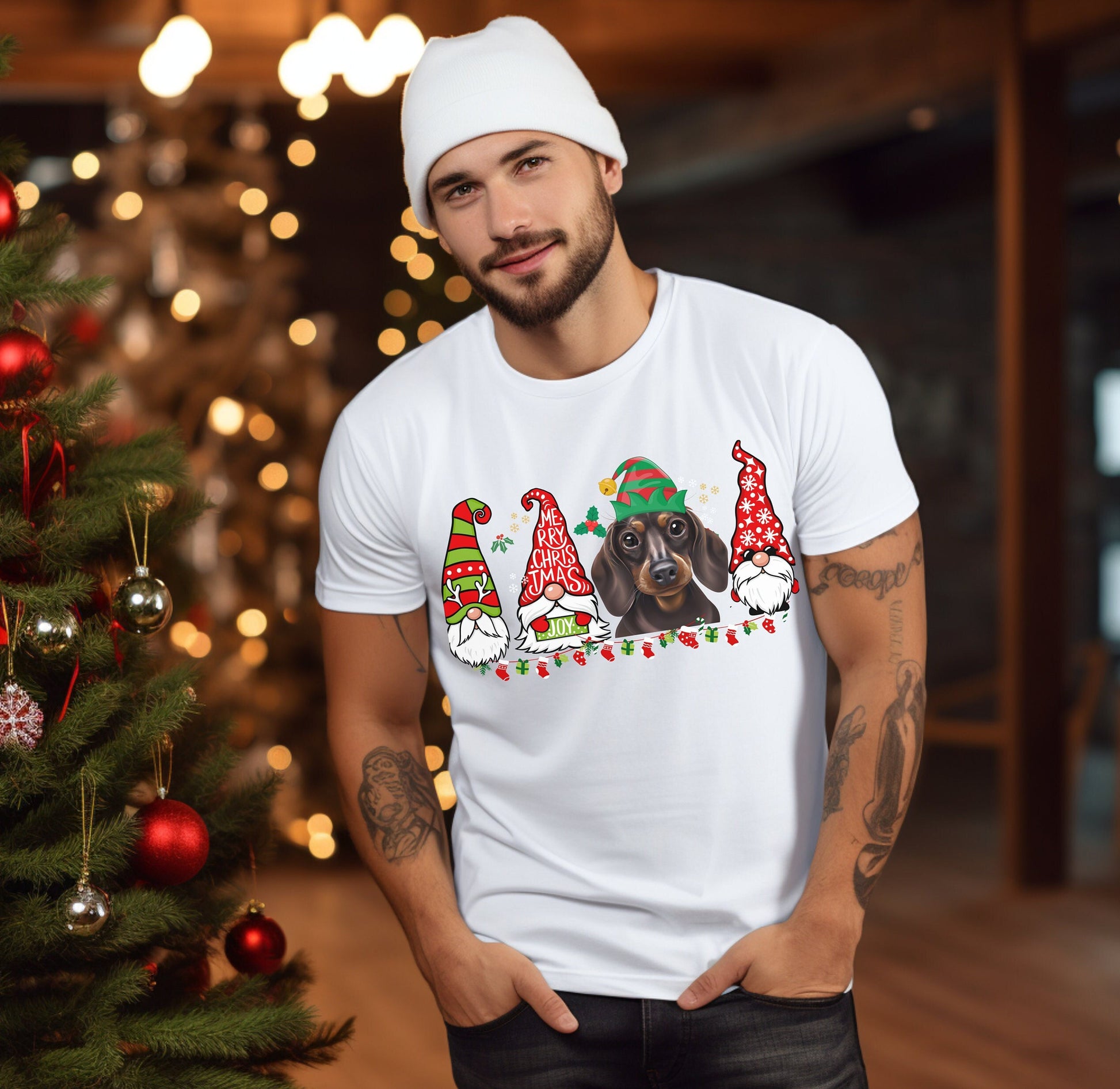 Colorful christmas top for dog owner, dog lover dog mom dog dad shirts gifts for xmas winter crewneck for men for women