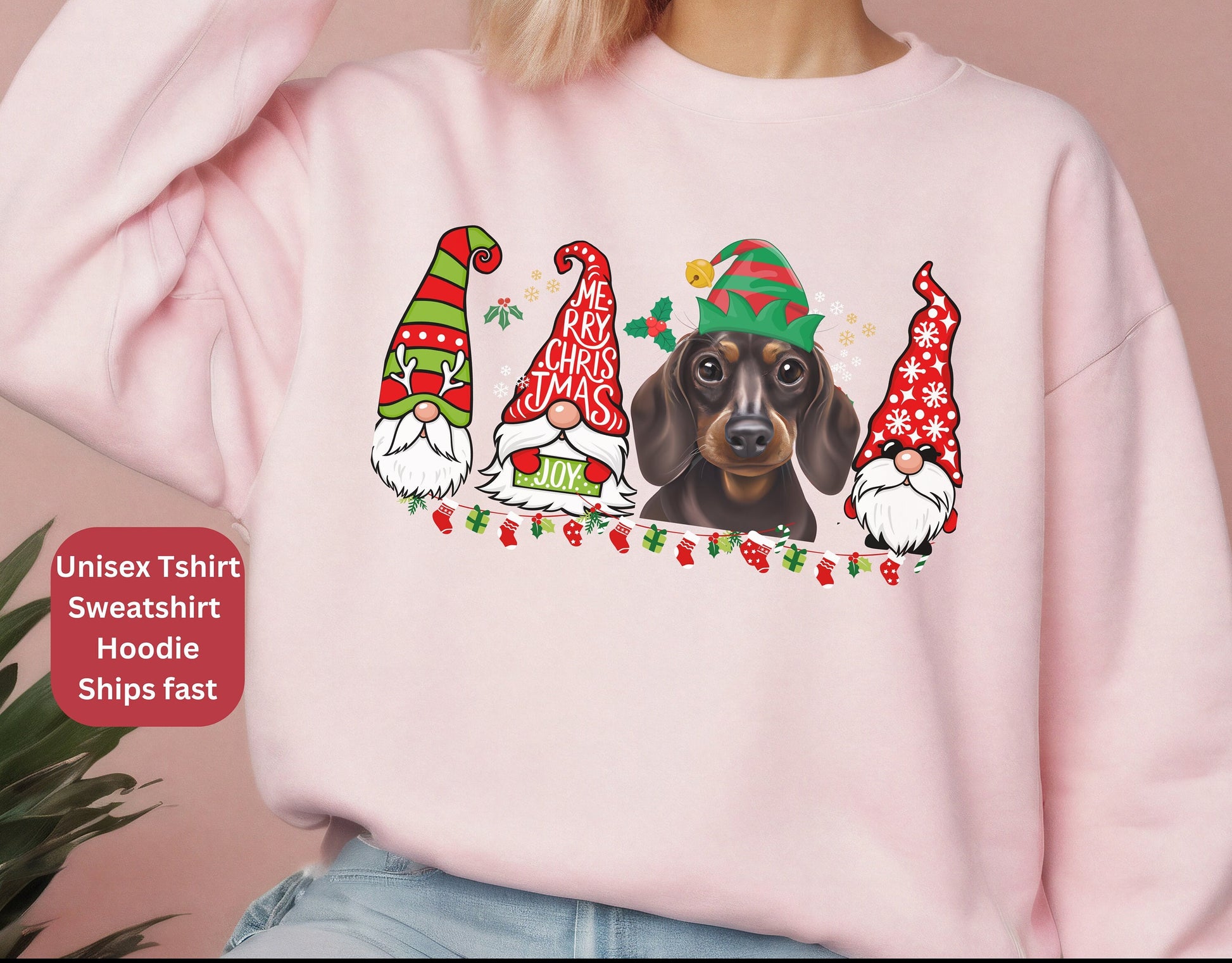 Colorful christmas top for dog owner, dog lover dog mom dog dad shirts gifts for xmas winter crewneck for men for women