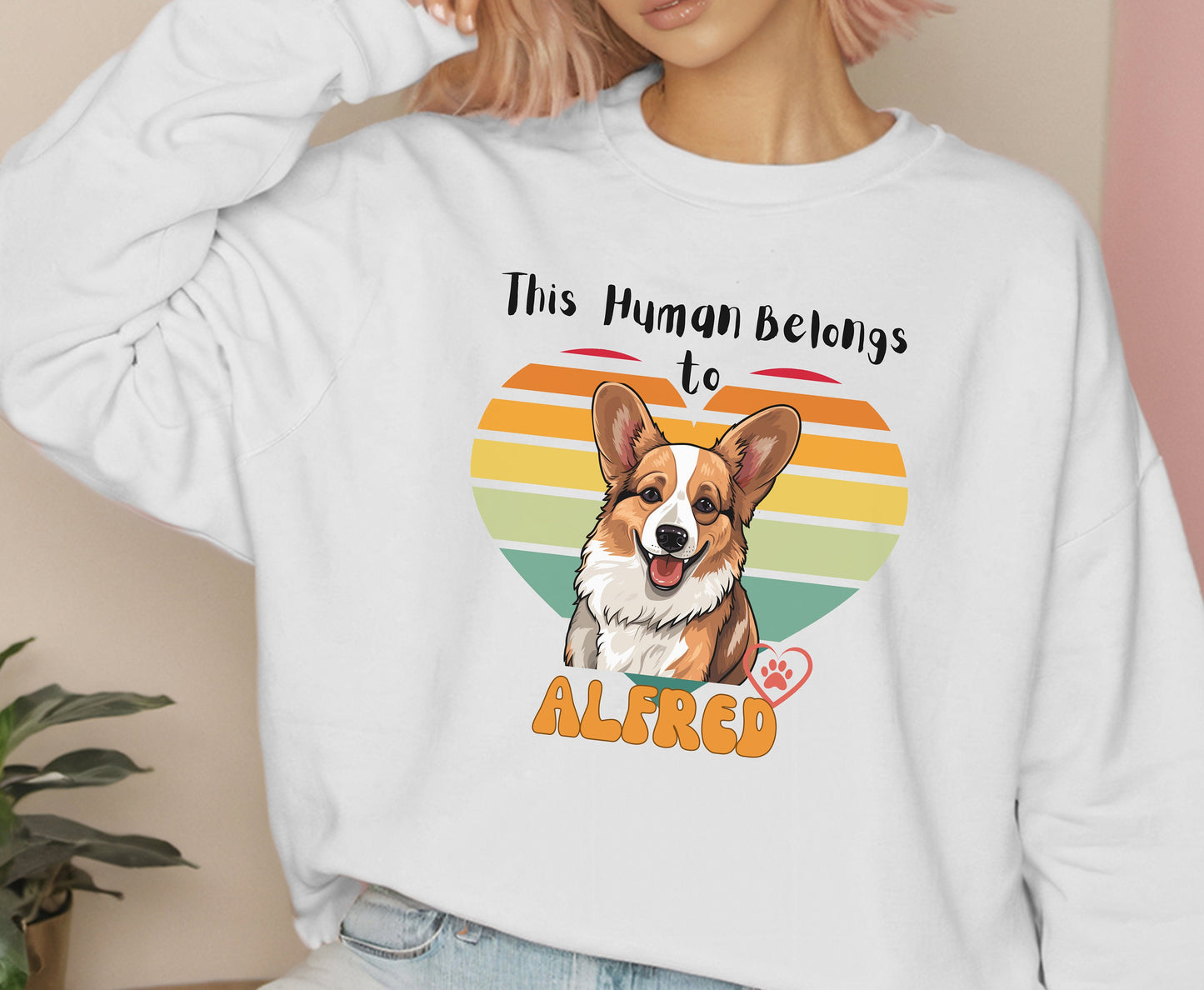 Unisex winter crewneck shirt for men women corgi owner corgi lover shirt for men women