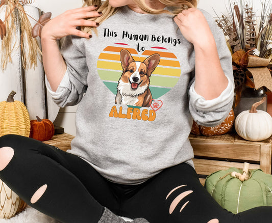 Unisex winter crewneck shirt for men women corgi owner corgi lover shirt for men women