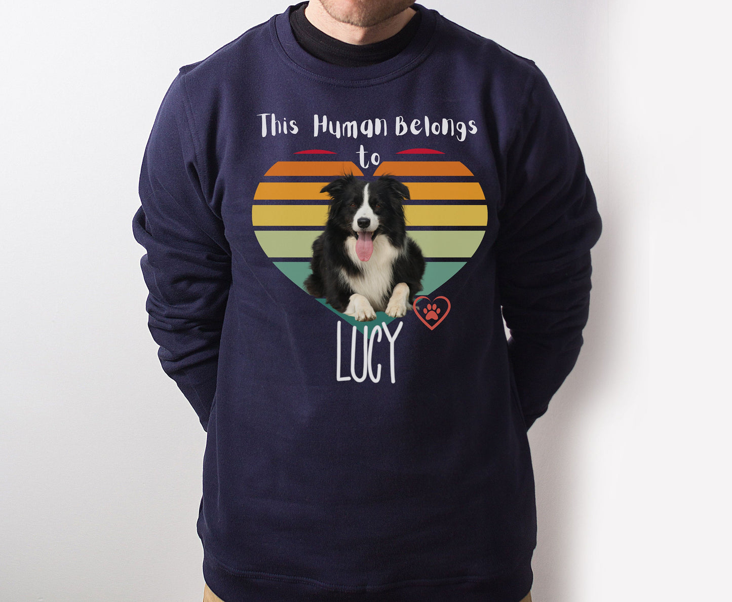 Personalized Border Collie Shirt for Dog Mom Dog Dad to Custom Pet Owner sweatshirt for Men Women Funny Border Collie lover Tshirt hoodie