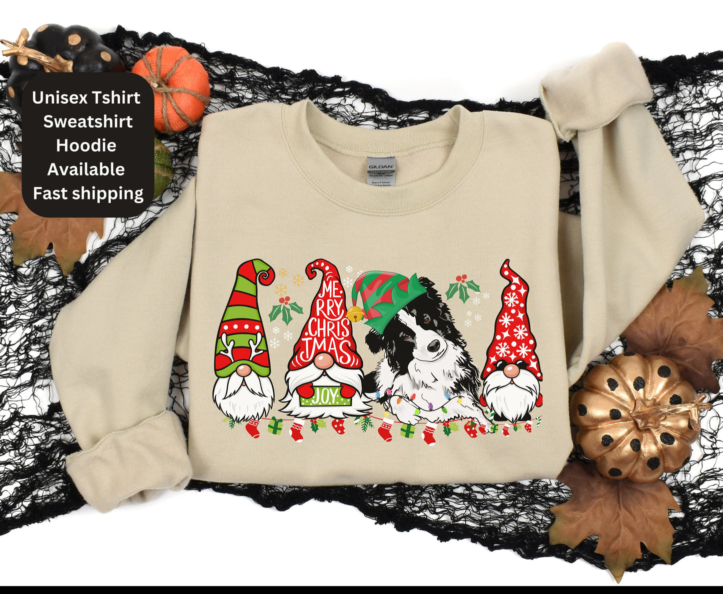 Colorful christmas top for dog owner, dog lover dog mom dog dad shirts gifts for xmas winter crewneck for men for women