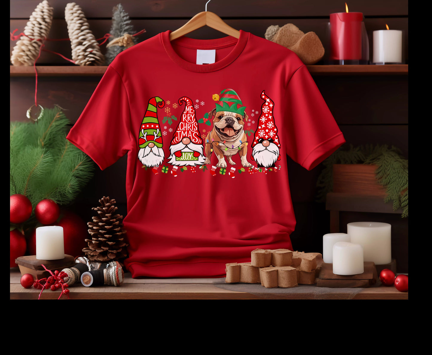 Bulldog Christmas  Winter Sweatshirt - Fun Tshirt Gifts for Dog Lovers