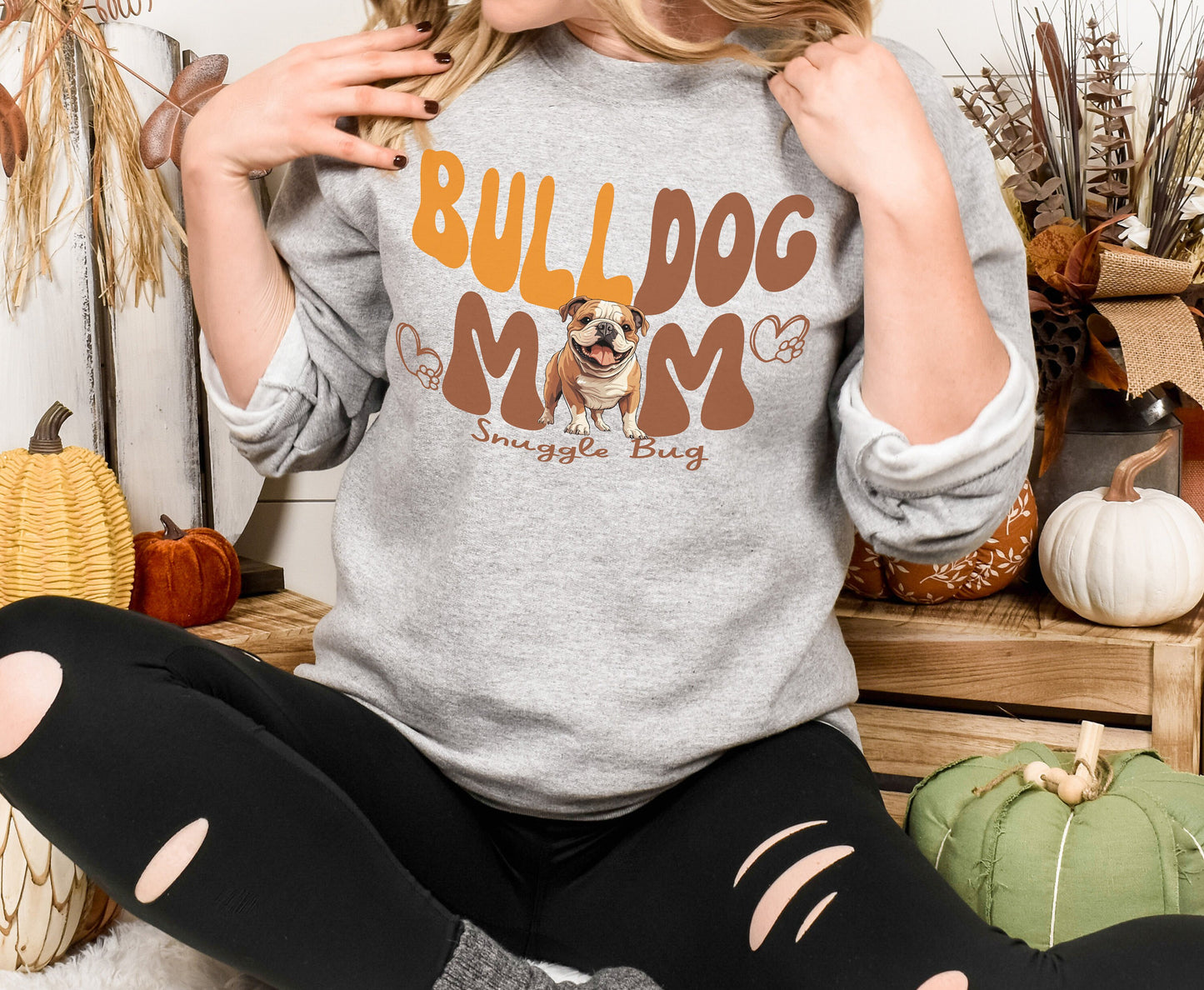 English bulldog Mom dad tshirt sweatshirt Hoodie for men women winter crewneck for him her classic fit shirt custom shirt