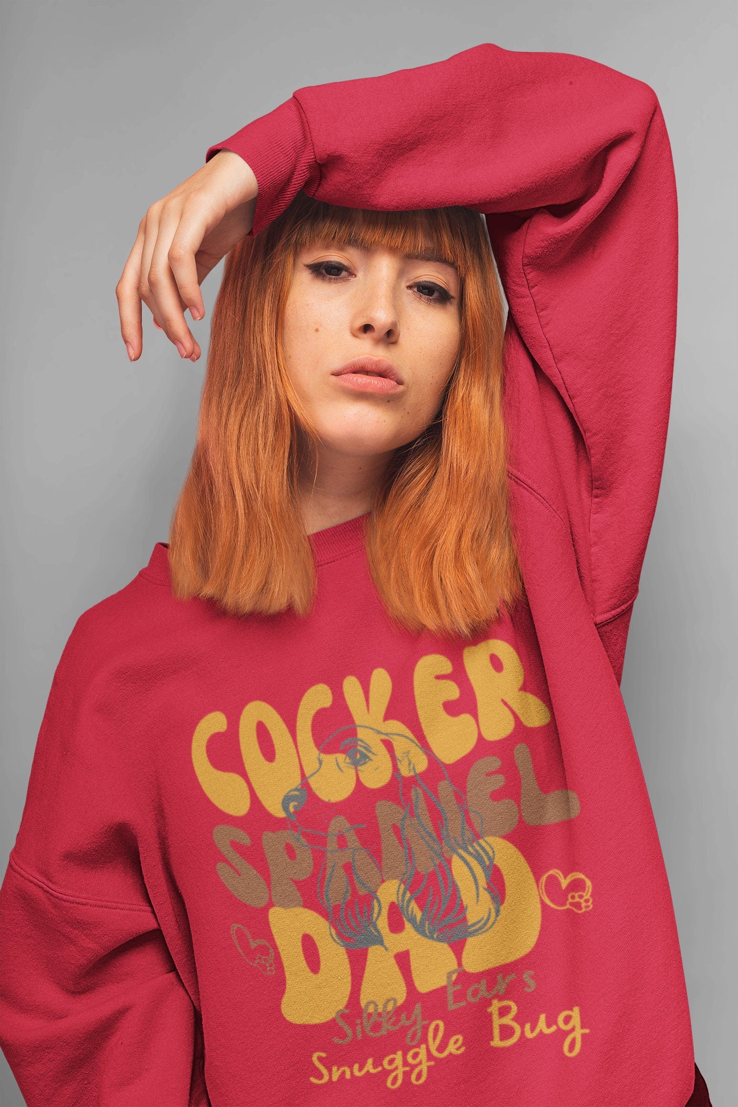 Cocker Spaniel Mom dad tshirt sweatshirt Hoodie for men women winter crewneck for him her classic fit shirt custom shirt