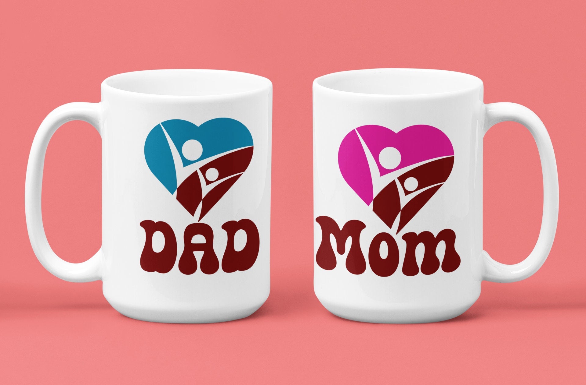 funny Couple Matching dad and mom gift for newly weds, honeymoon gifts, bride and groom gift white ceramic mug