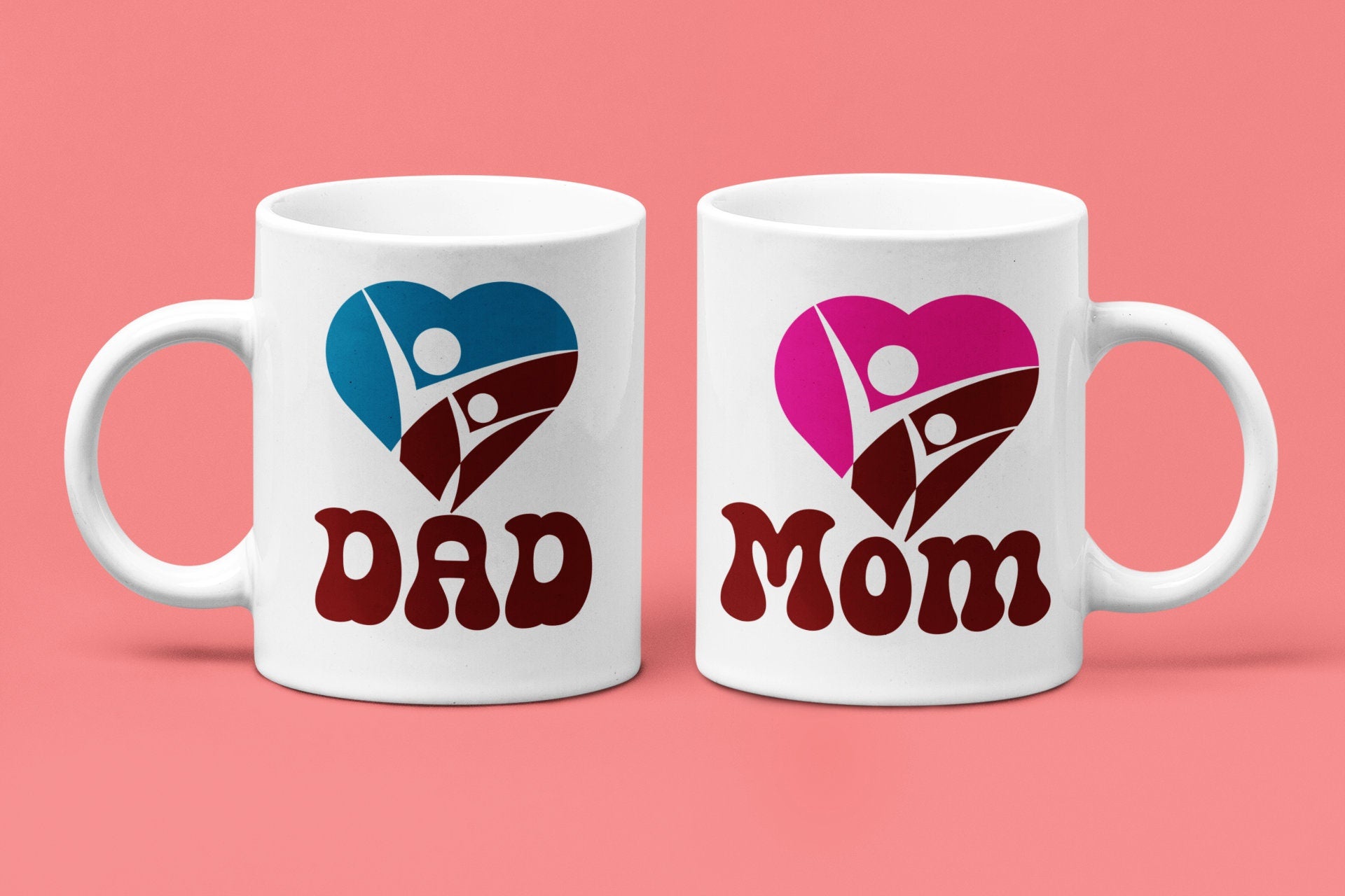 funny Couple Matching dad and mom gift for newly weds, honeymoon gifts, bride and groom gift white ceramic mug