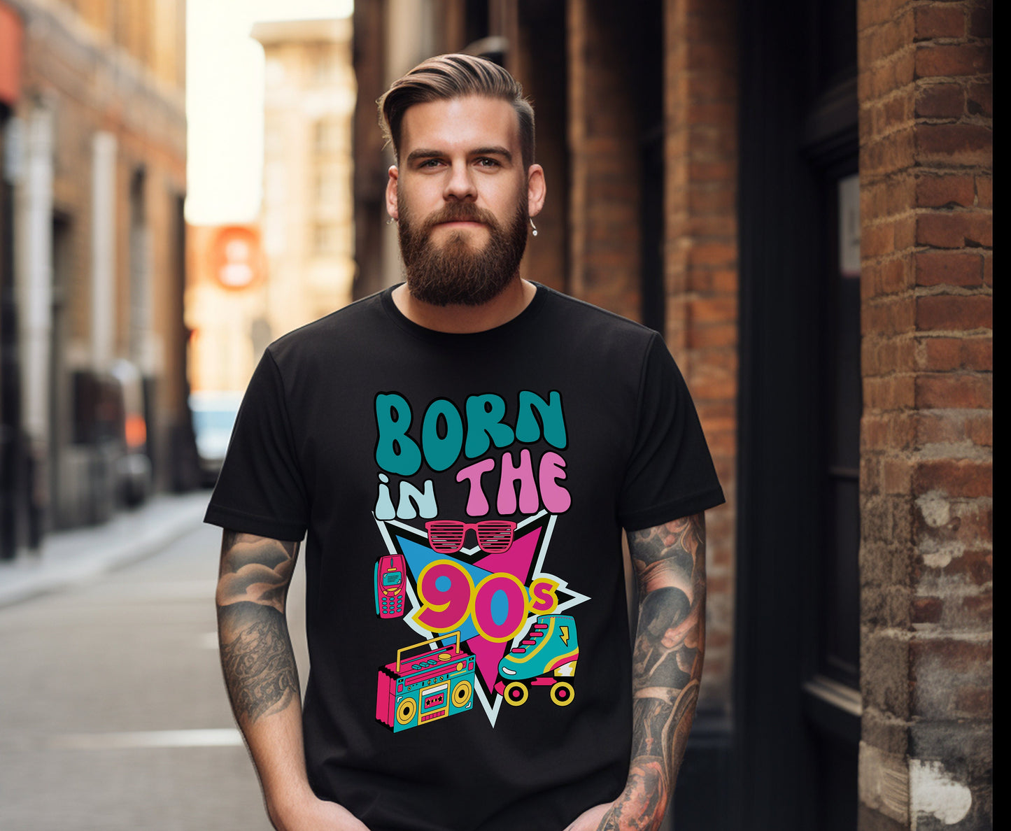 Born in the 90s Unisex retro shirt for men women boy girl birthday 30th 25th birthday shirt sweatshirt hoodie