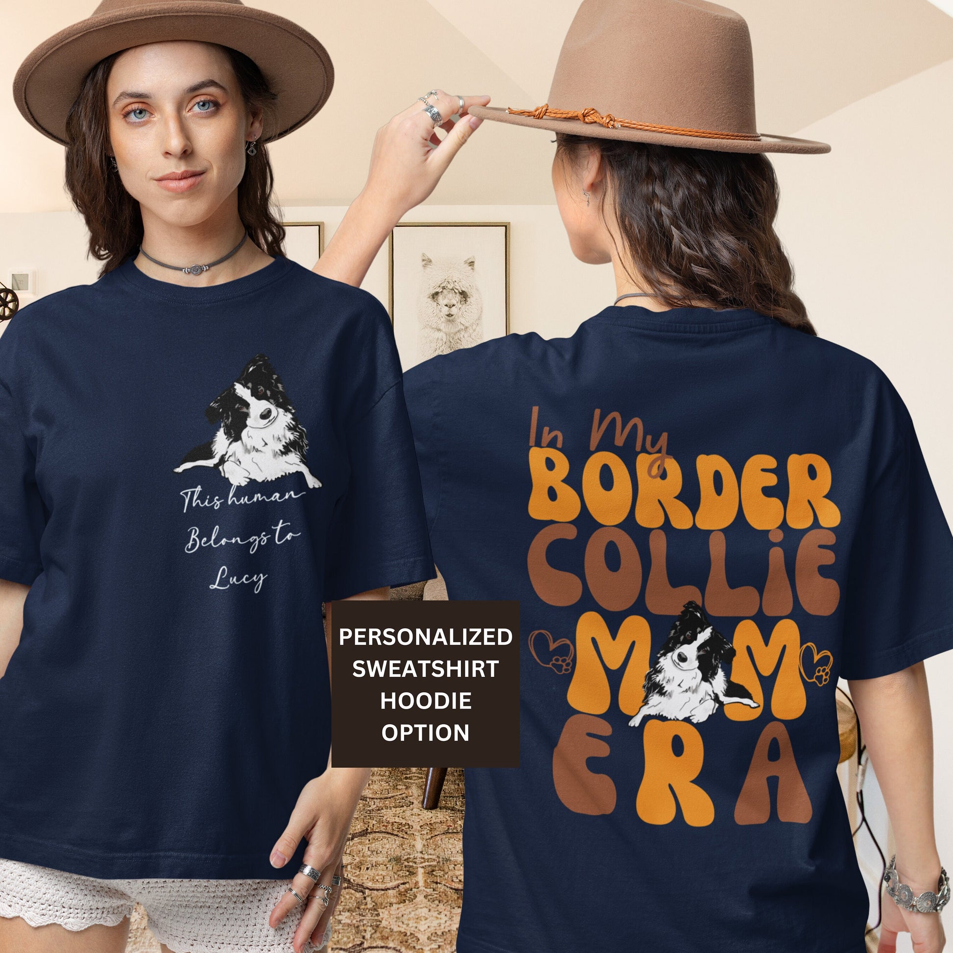 Border Collie Dog Mom era tshirt sweatshirt Hoodie gifts for women