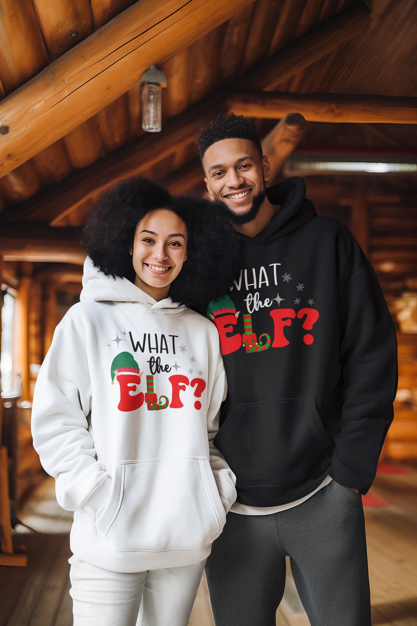 Funny Christmas Jumper Shirt What the ELF Xmas Gnome Lover tShirt Trendy Unisex gifts for family couple matching men women Hoodie Sweatshirt