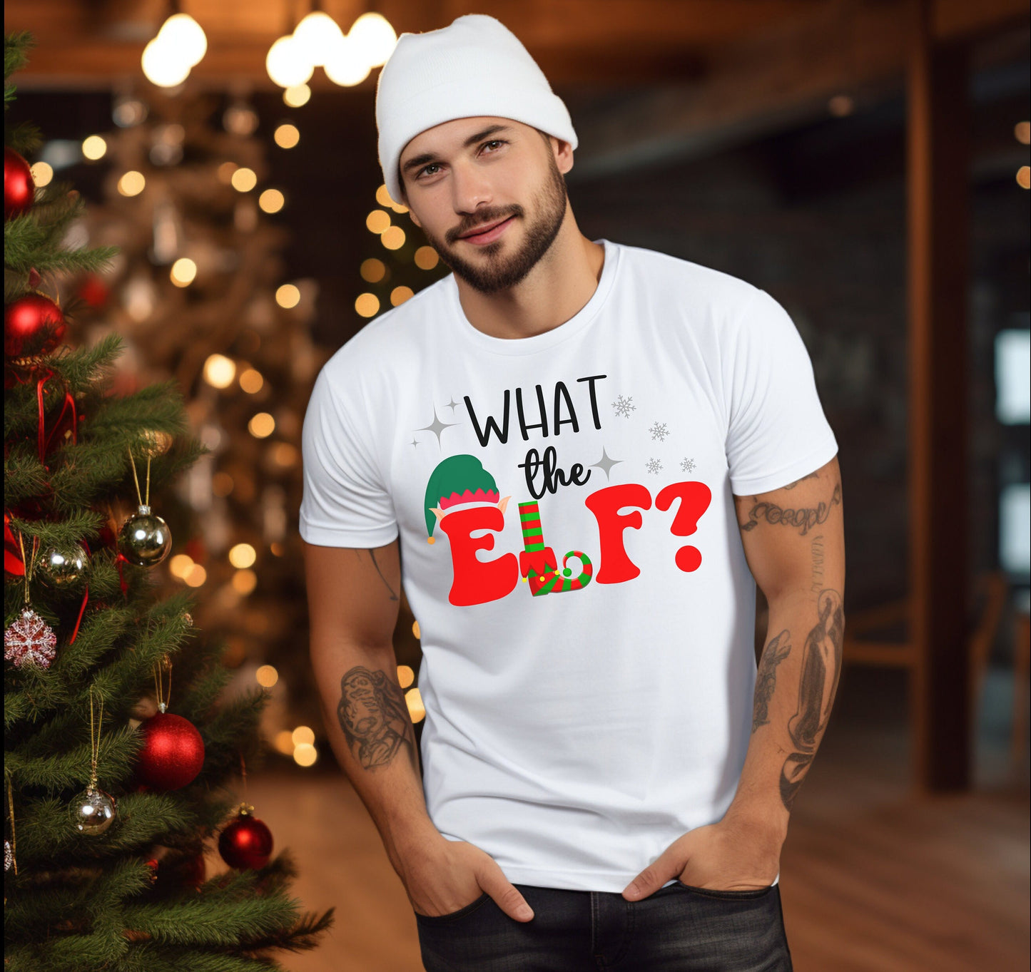 What the elf unisex black christmas sweatshirt tshirt for men for women him her gifts for xmas