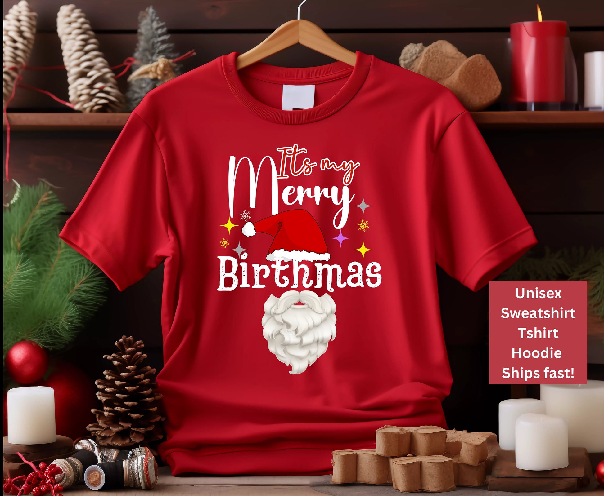 Its my merry Birthmas Christmas birthday shirt for male female boy girl christmas birthday tops