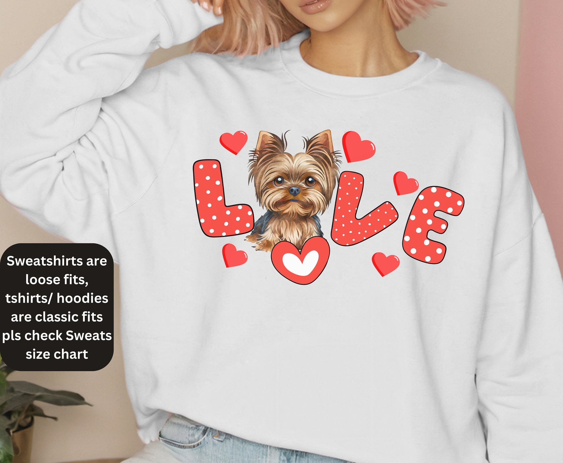 Yorkshire Terrier Dog Breed Unisex Crewneck Sweatshirt Tshirt Hoodie for men women