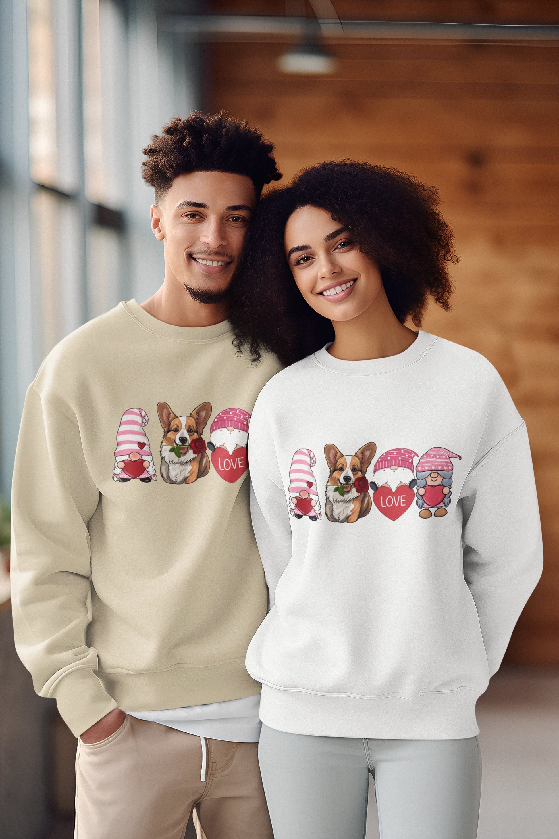 Corgi valentine shirt gnome valentine shirt for dog mom dog dad men women