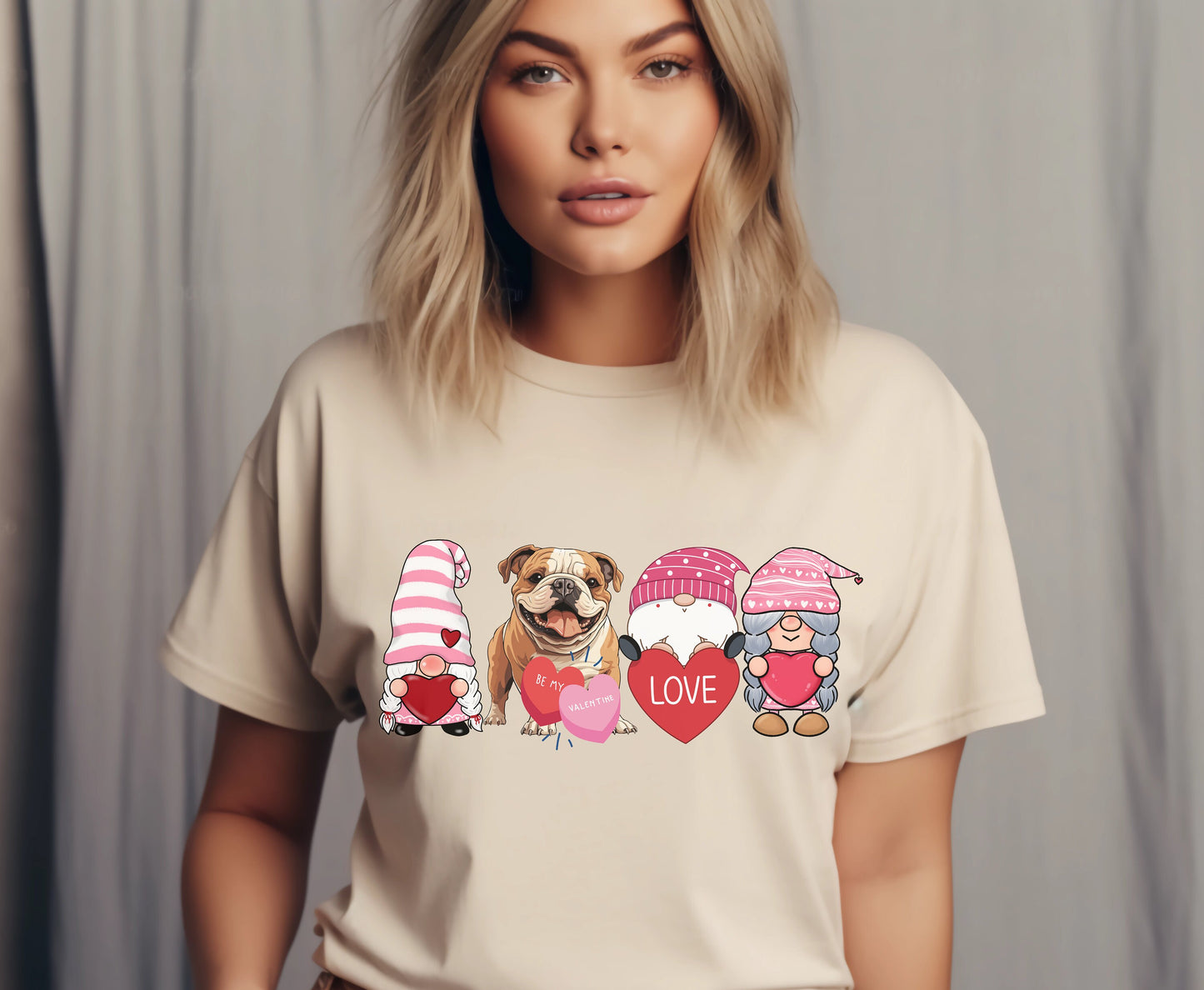 Bulldog valentine shirt Unisex shirt for men women crewneck sweatshirt tshirt hoodie