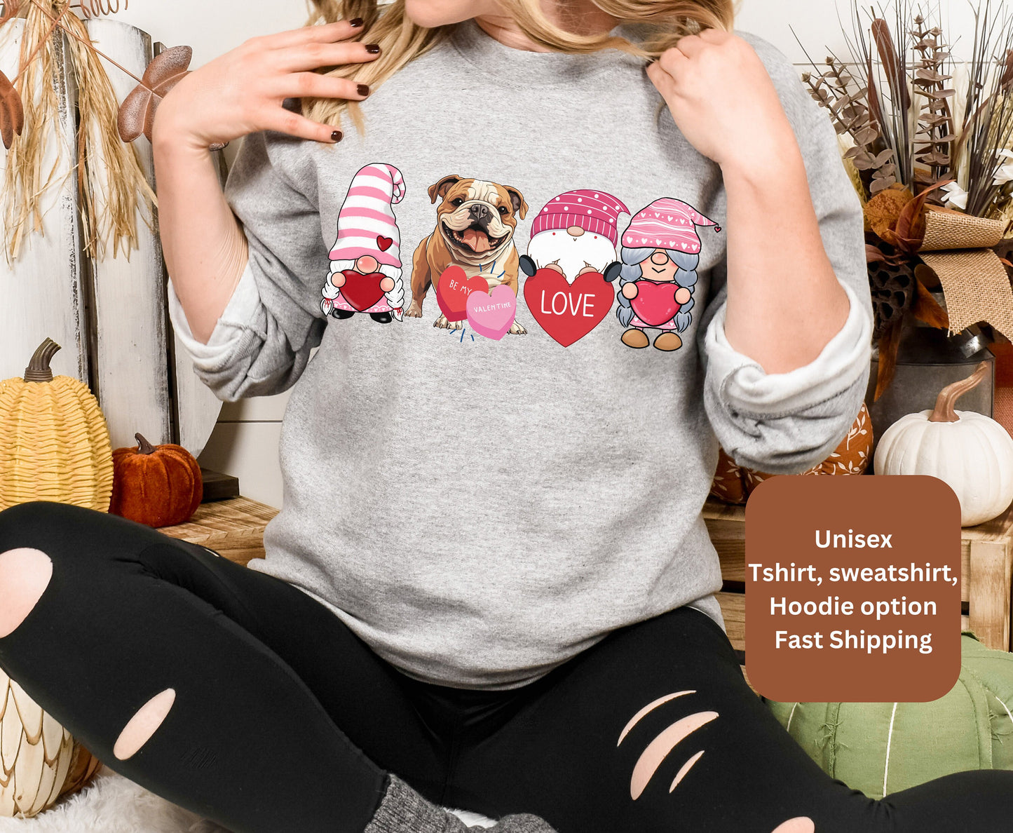 Bulldog valentine shirt Unisex shirt for men women crewneck sweatshirt tshirt hoodie