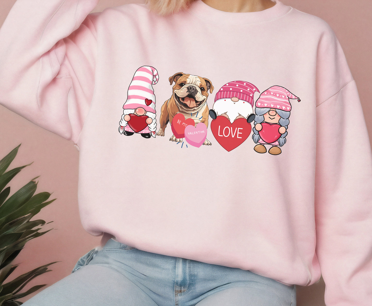 Bulldog valentine shirt Unisex shirt for men women crewneck sweatshirt tshirt hoodie