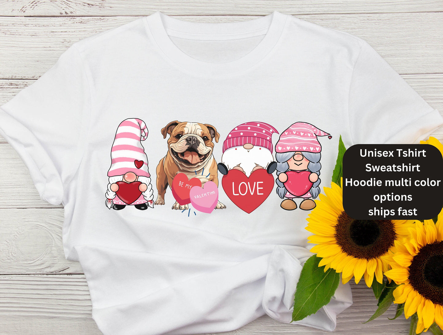 Bulldog valentine shirt Unisex shirt for men women crewneck sweatshirt tshirt hoodie